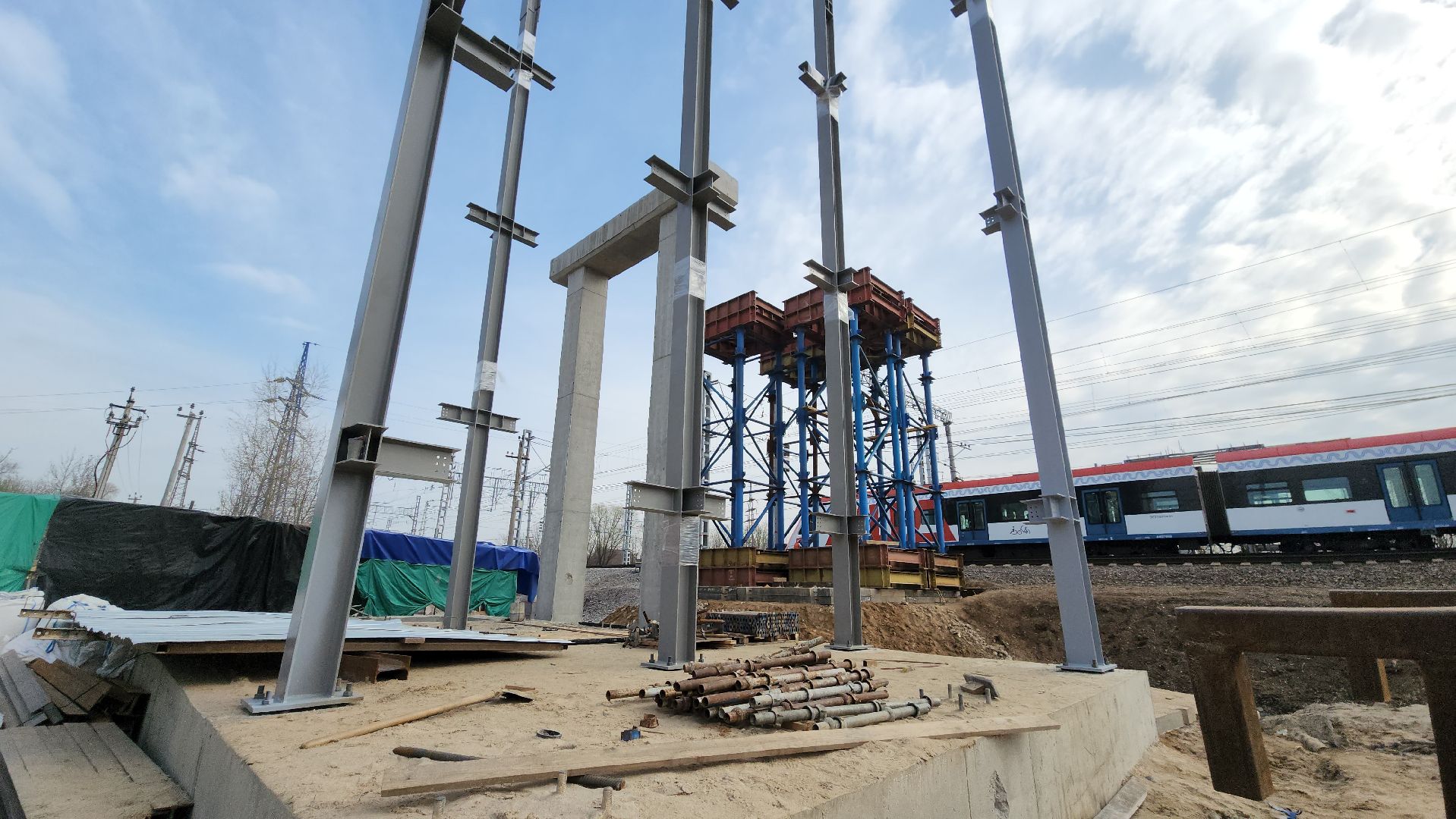 надземный переход, Лобня, ржд,