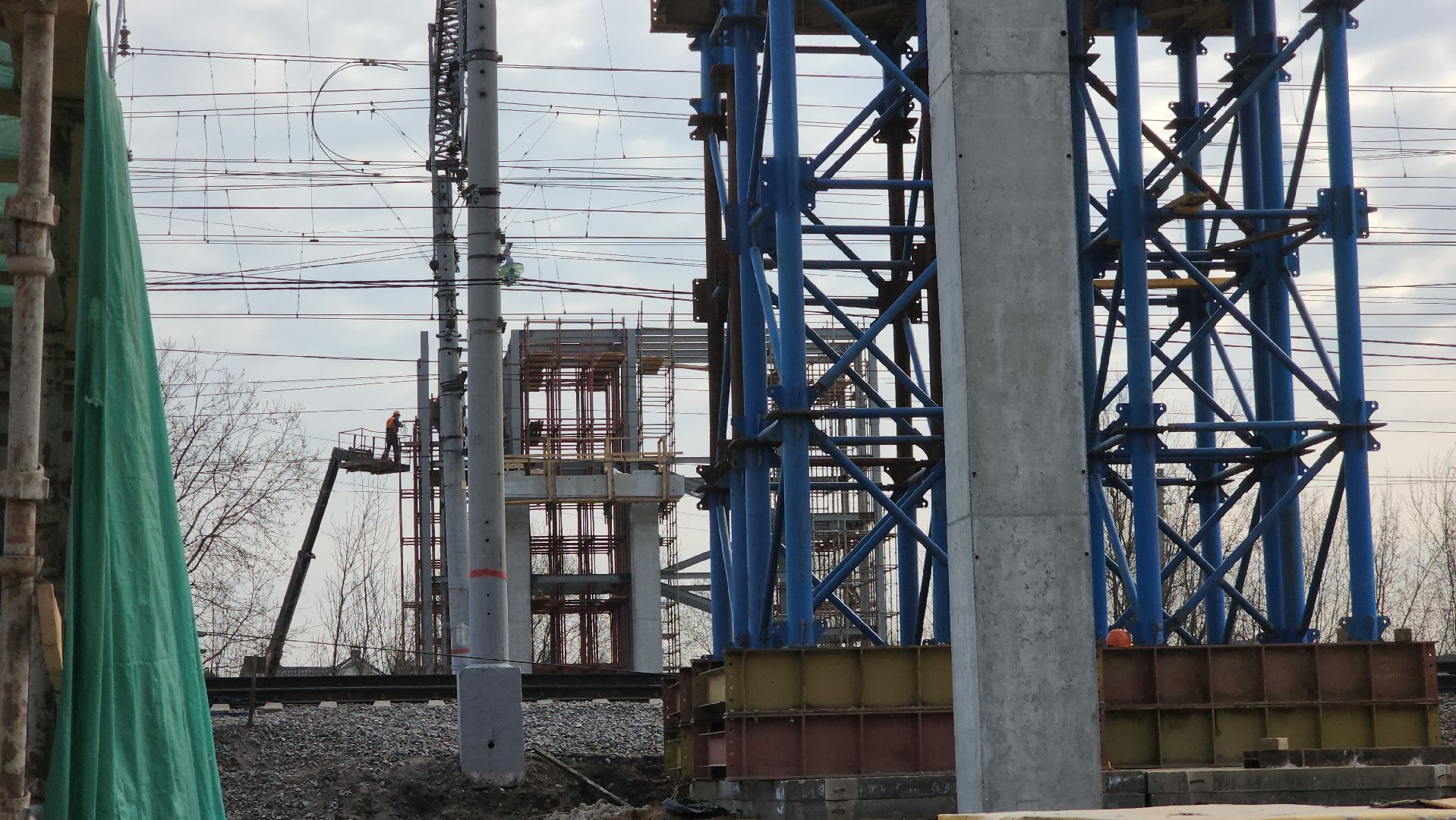 надземный переход, Лобня, ржд,