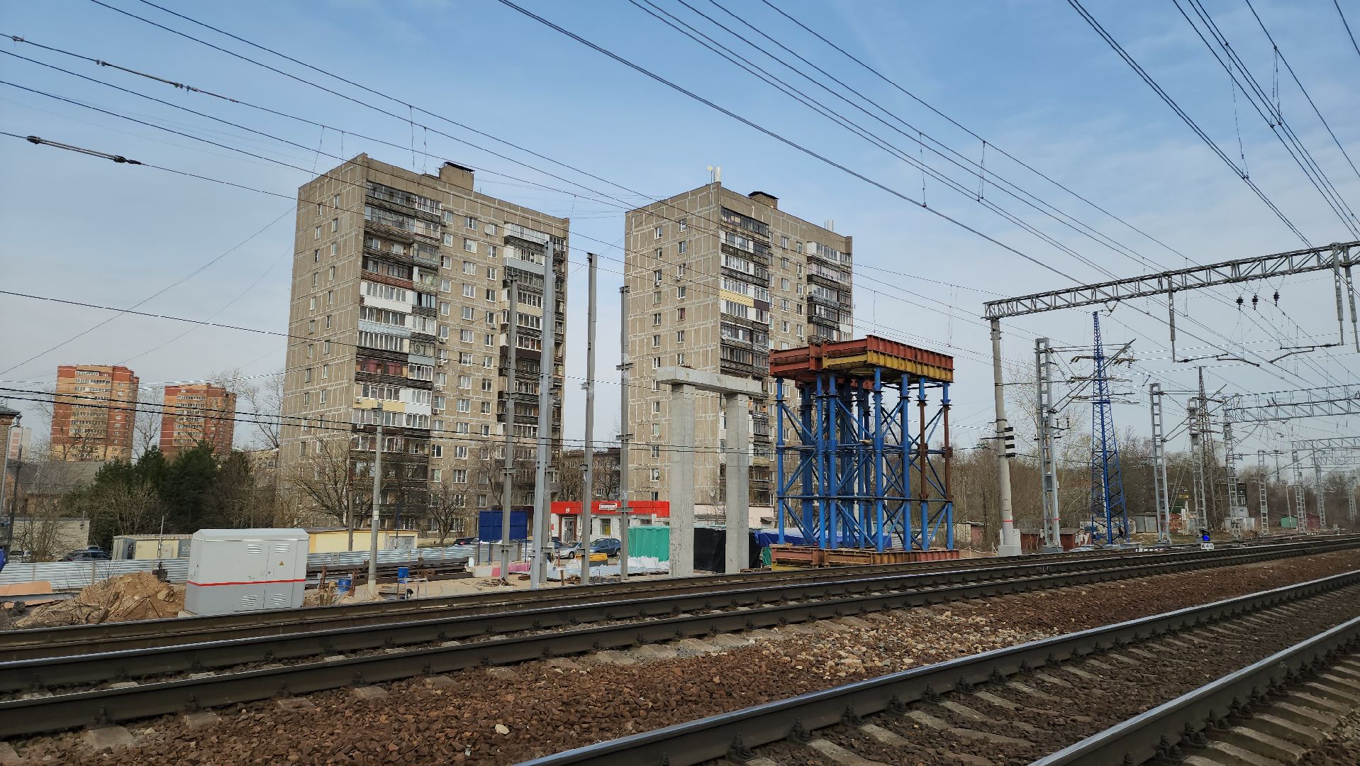 надземный переход, Лобня, ржд,