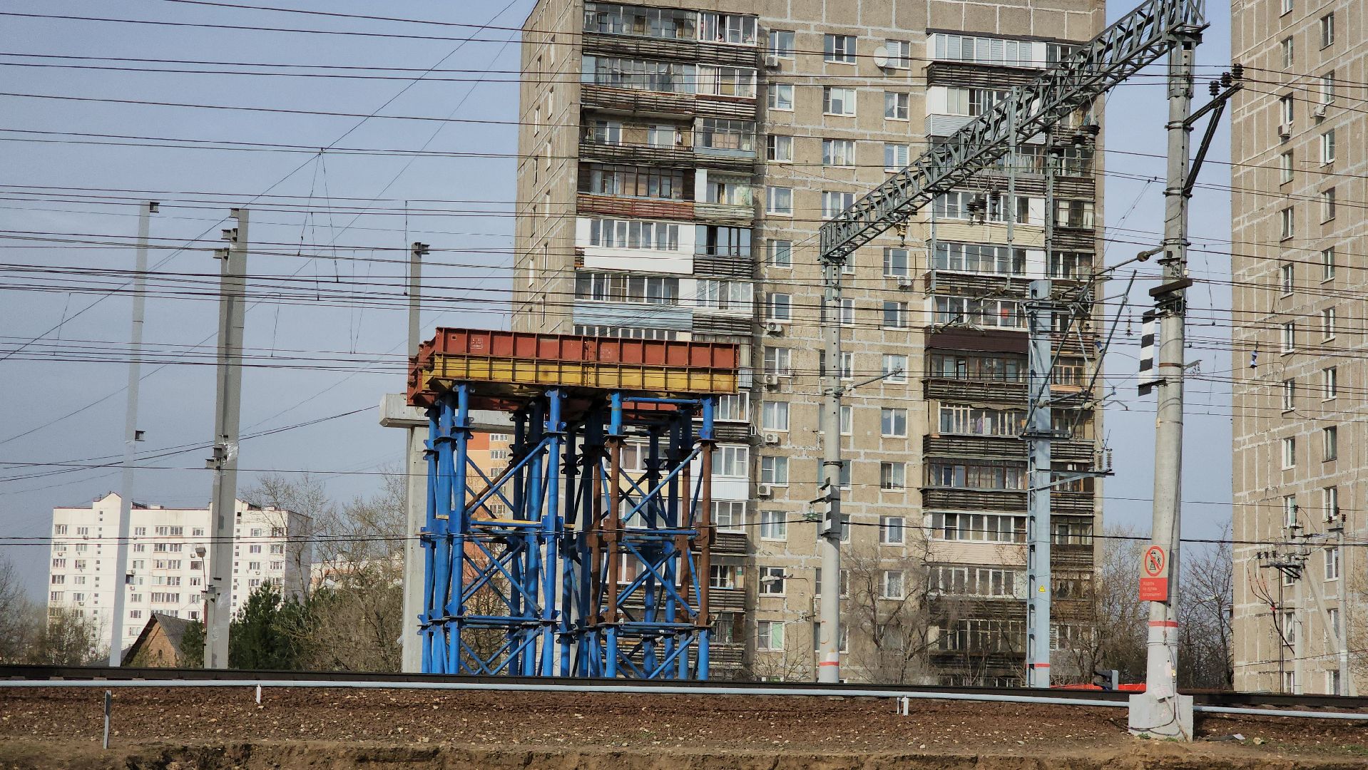 надземный переход, Лобня, ржд,