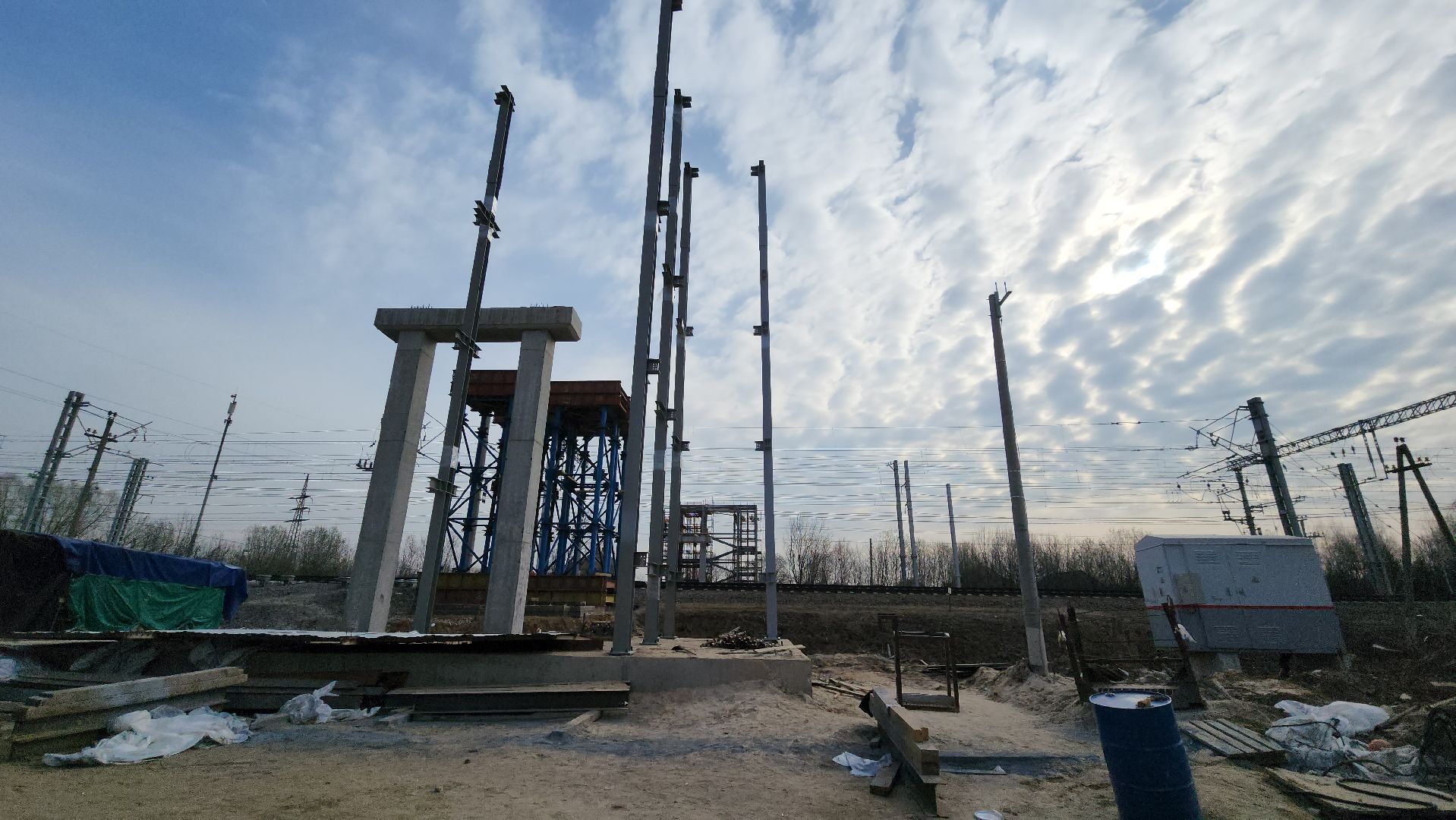 надземный переход, Лобня, ржд,