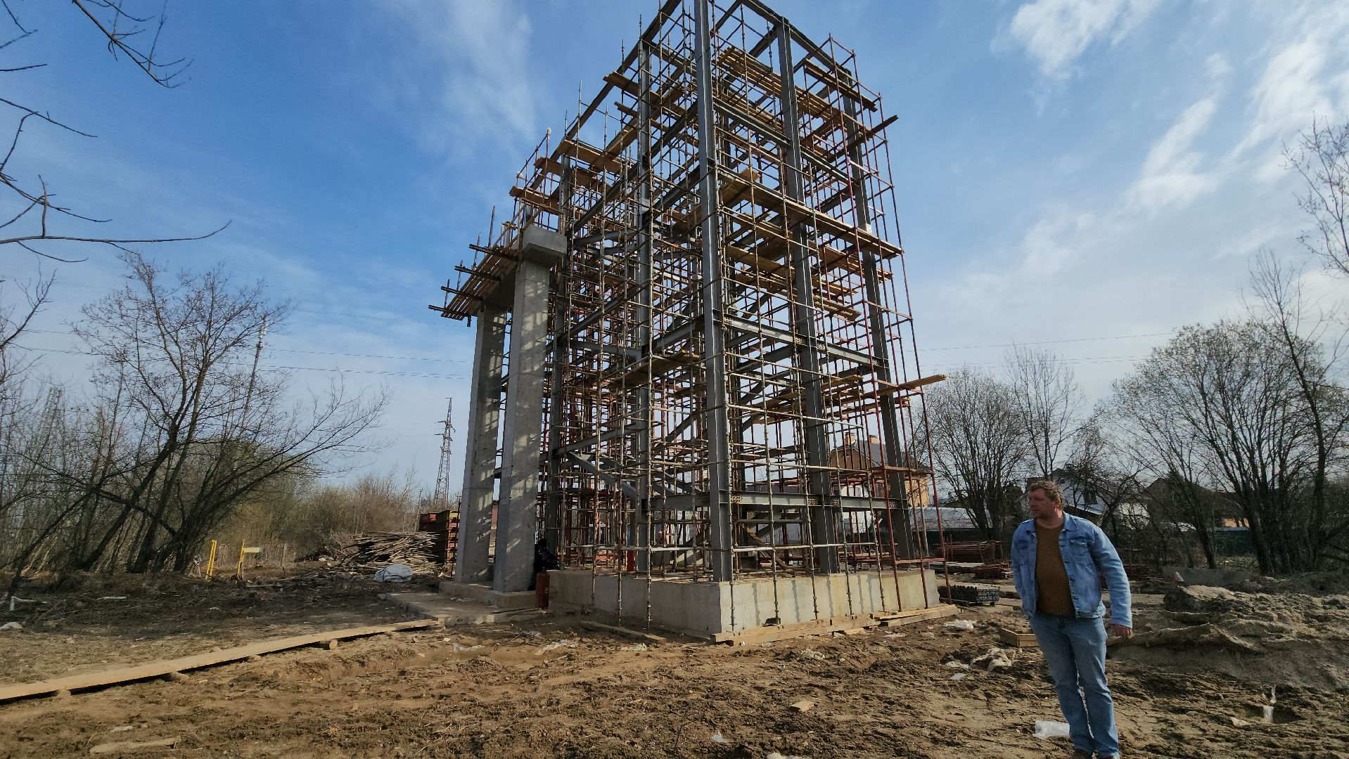 надземный переход, Лобня, ржд,