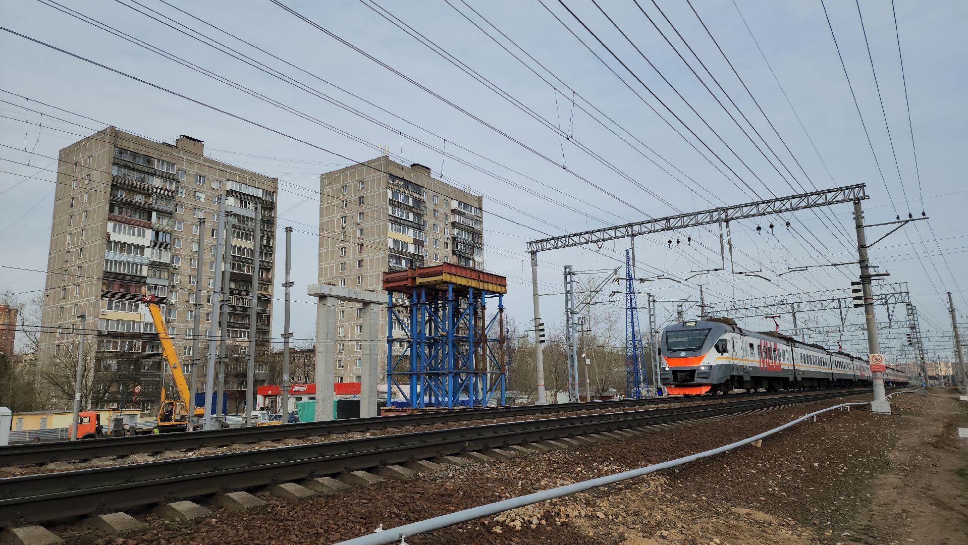 надземный переход, Лобня, ржд,