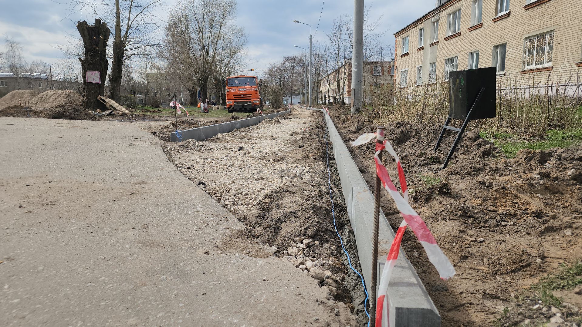 благоустройство дворов, орехово-зуевский округ, малая дубна,