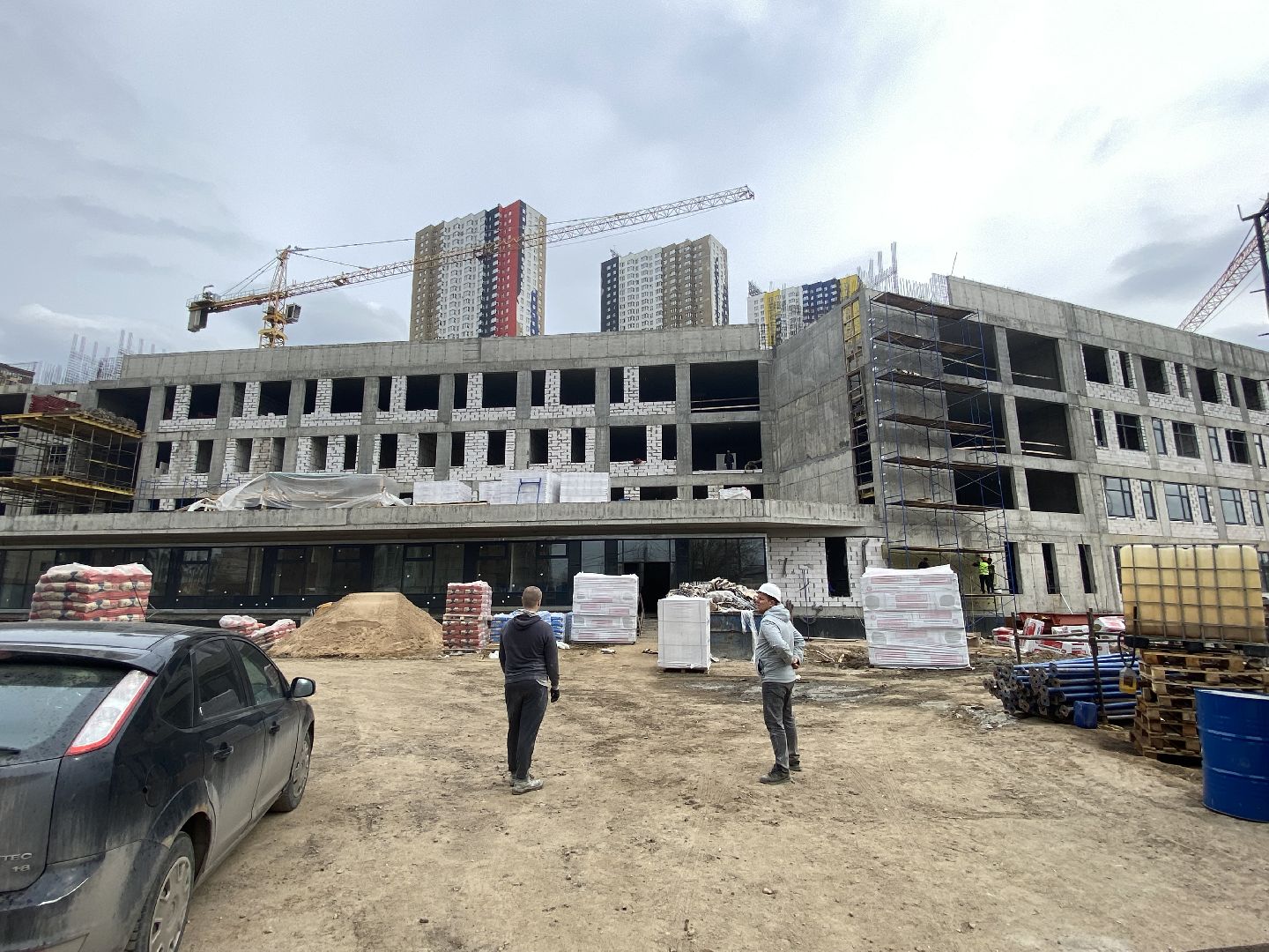 новая школа в красногорске, новая школа в павшинской пойме, строительтство,