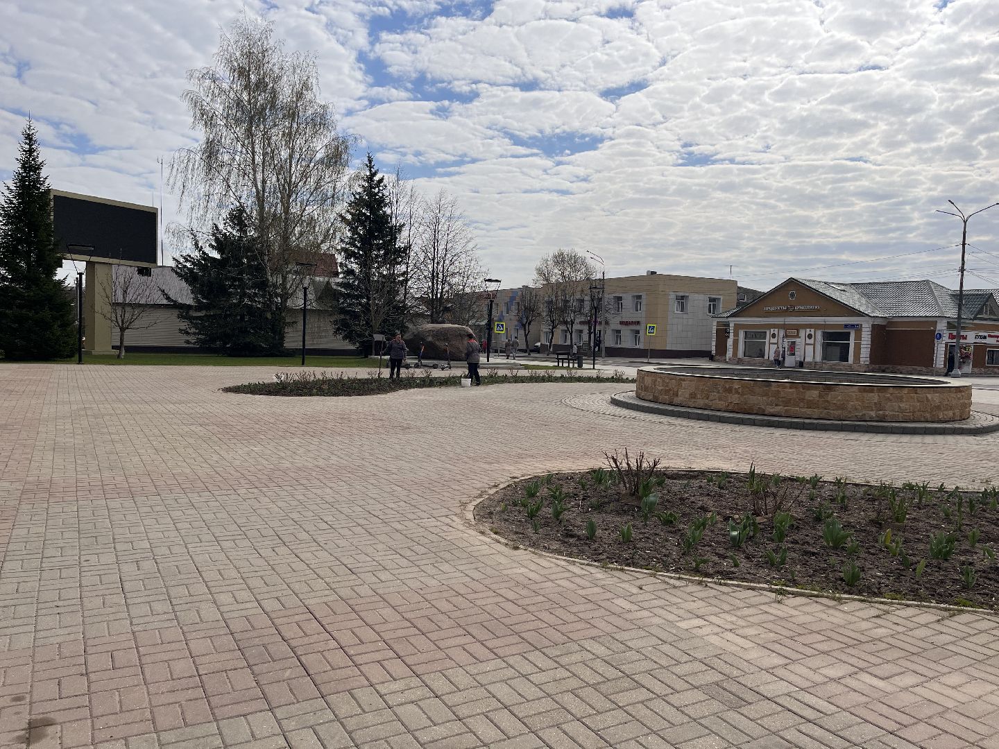 Шаховская, клумбы, благоустройство