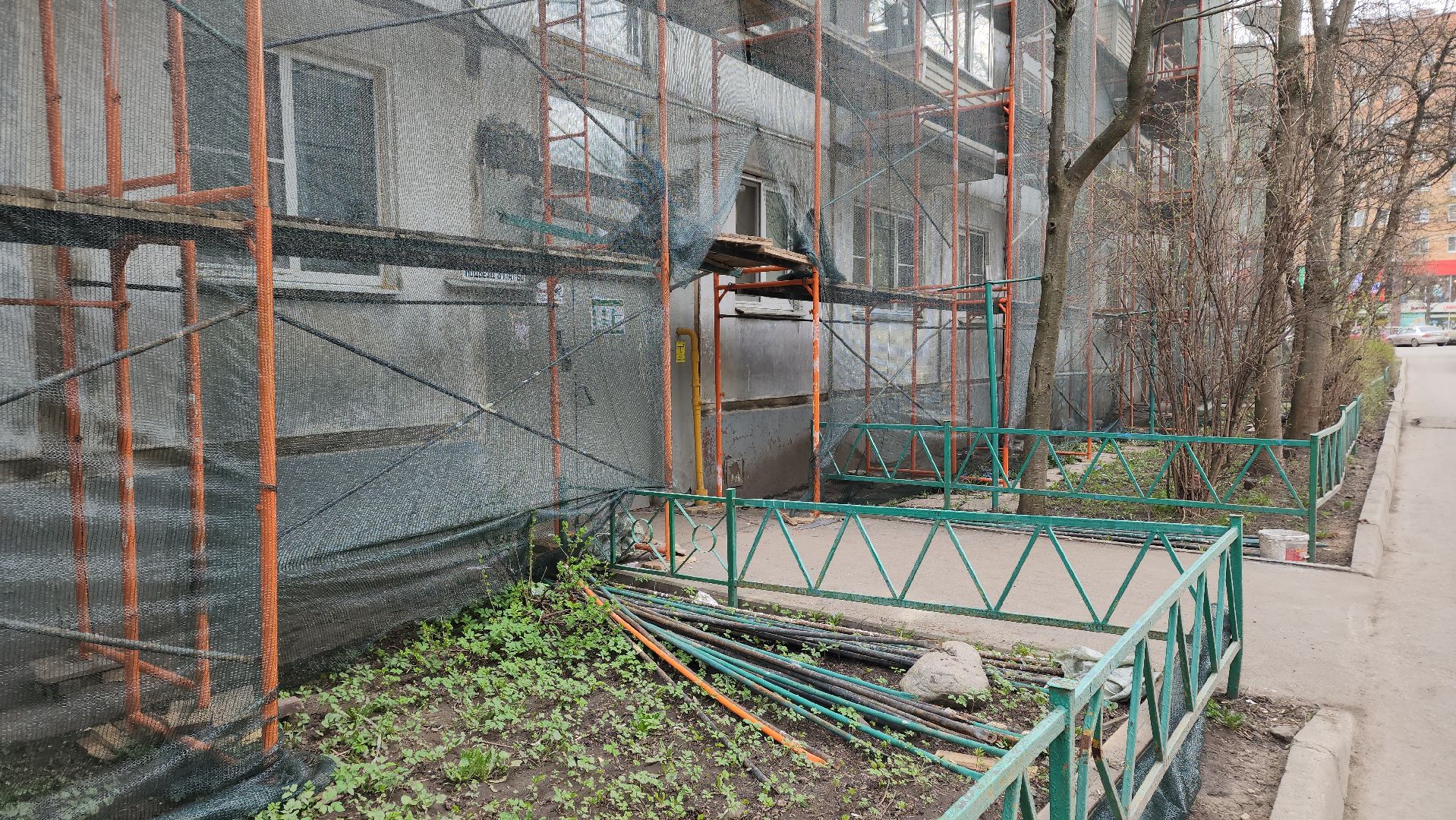 пушкино, капремонт, ремонт фасада дома, подрядная организация, штукатурные работы,вертикалки,