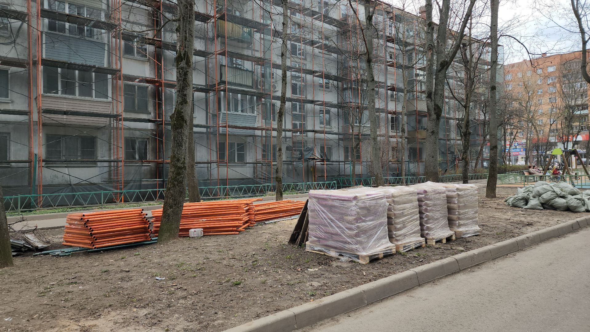 пушкино, капремонт, ремонт фасада дома, подрядная организация, штукатурные работы,вертикалки,