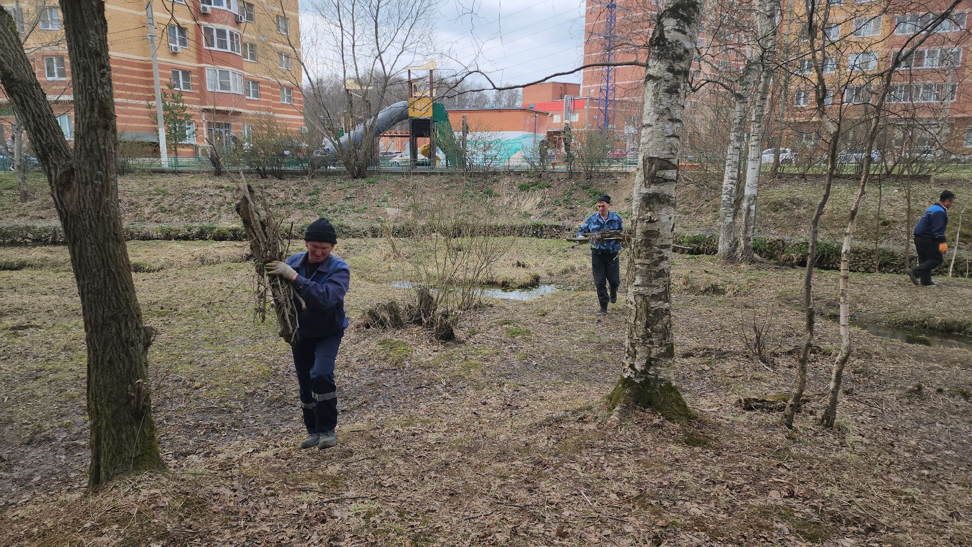 субботник, очистка водоема, Река, Лобня,