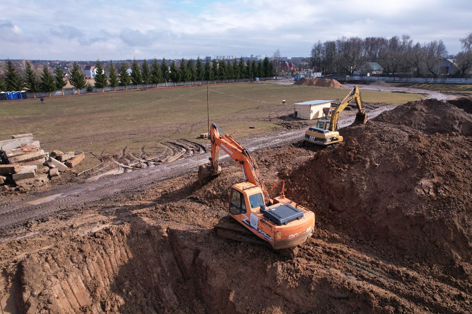 видео с коптера, стадион спартак, спорт в можайске,