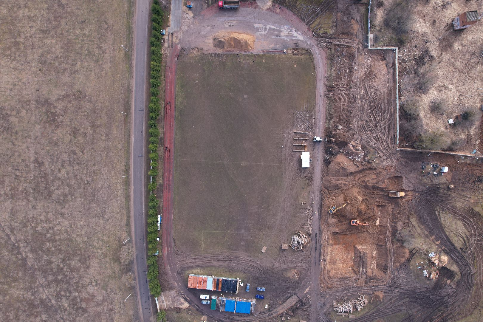 видео с коптера, стадион спартак, спорт в можайске,