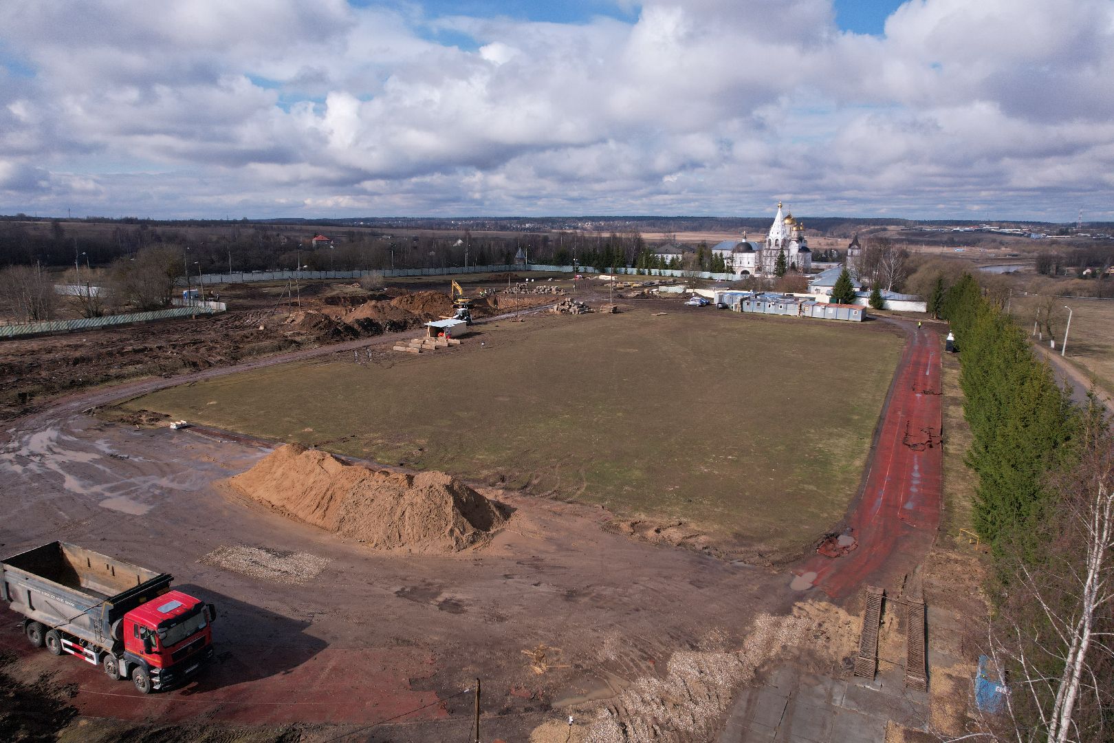 видео с коптера, стадион спартак, спорт в можайске,