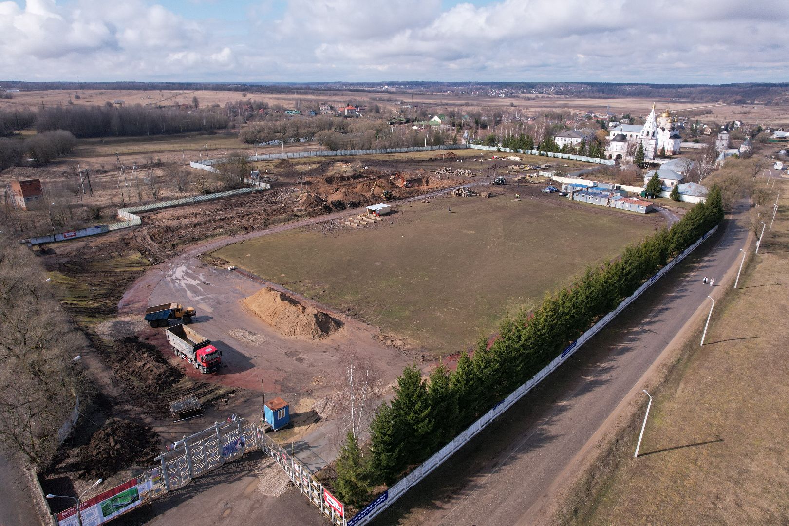 видео с коптера, стадион спартак, спорт в можайске,