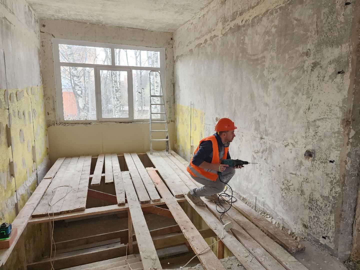 долгопрудный, капремонт детского сада,  штукатурные работы, штукатурка по маячкам, благоустройство территории,