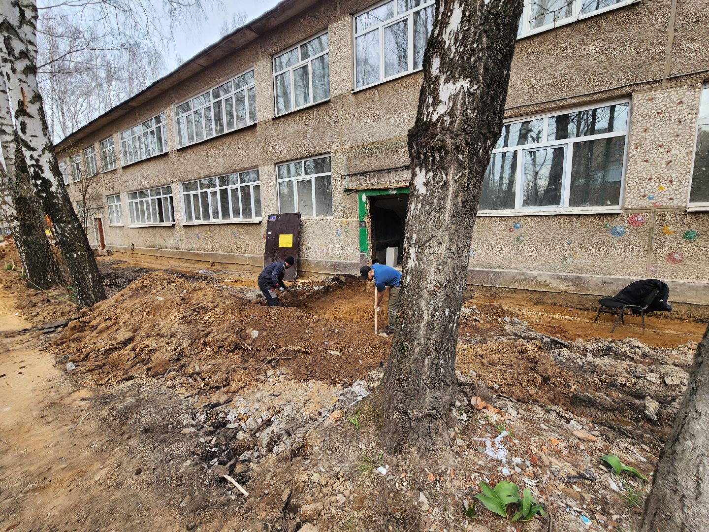 долгопрудный, капремонт детского сада,  штукатурные работы, штукатурка по маячкам, благоустройство территории,