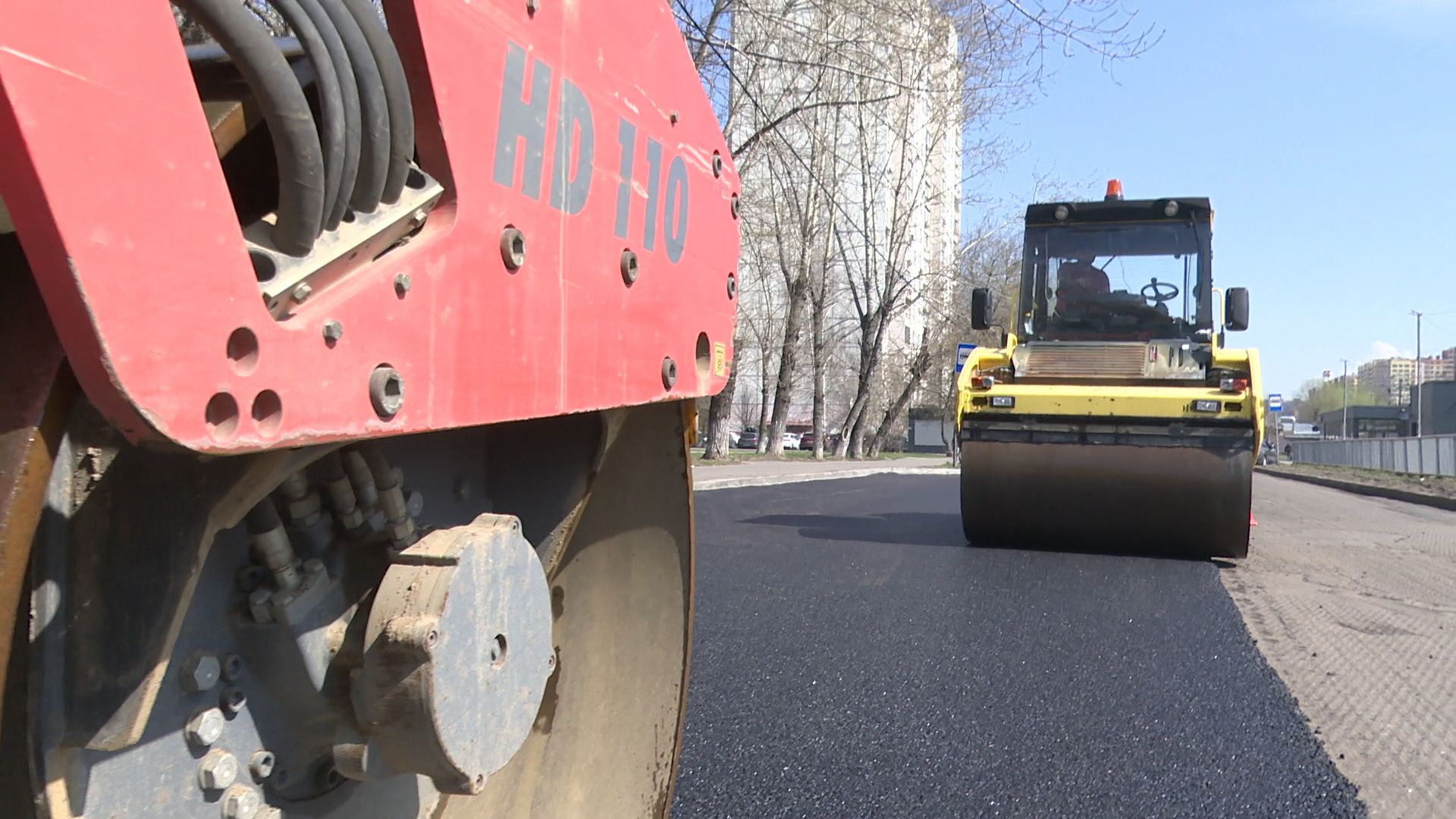 Реутов, асфальт, каток, ремонт дорог,