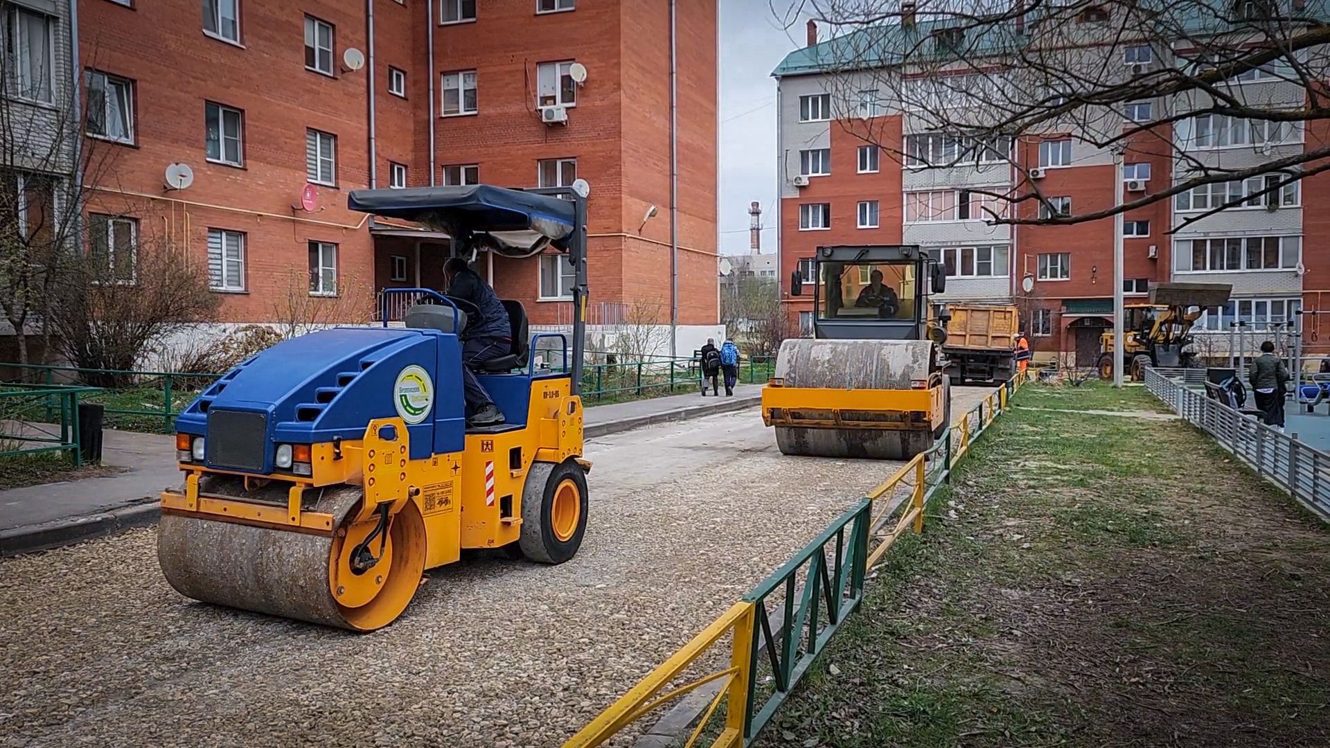 Бронницы, Ремонт дороги , Каширский переулок 59 , Укладка асфальта ,