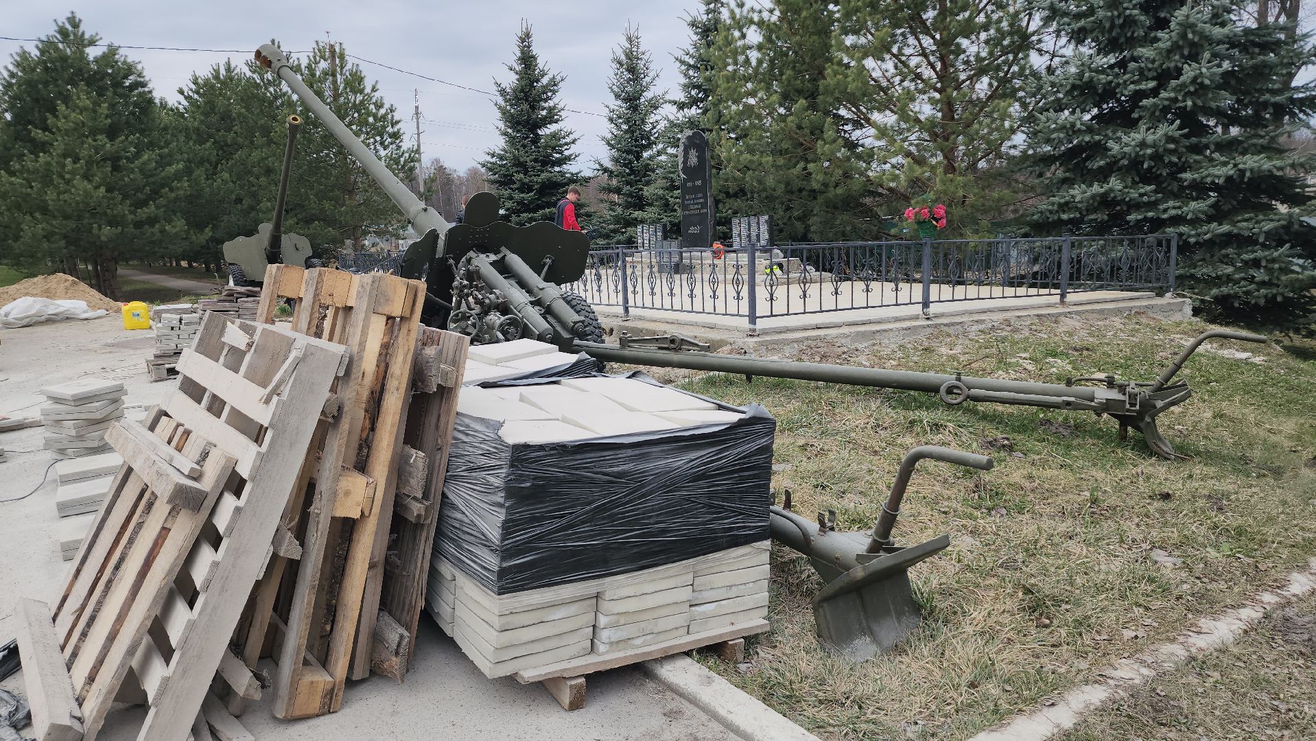 ремонт памятника вов, памятник вов в деревне васильевское, серпухов,