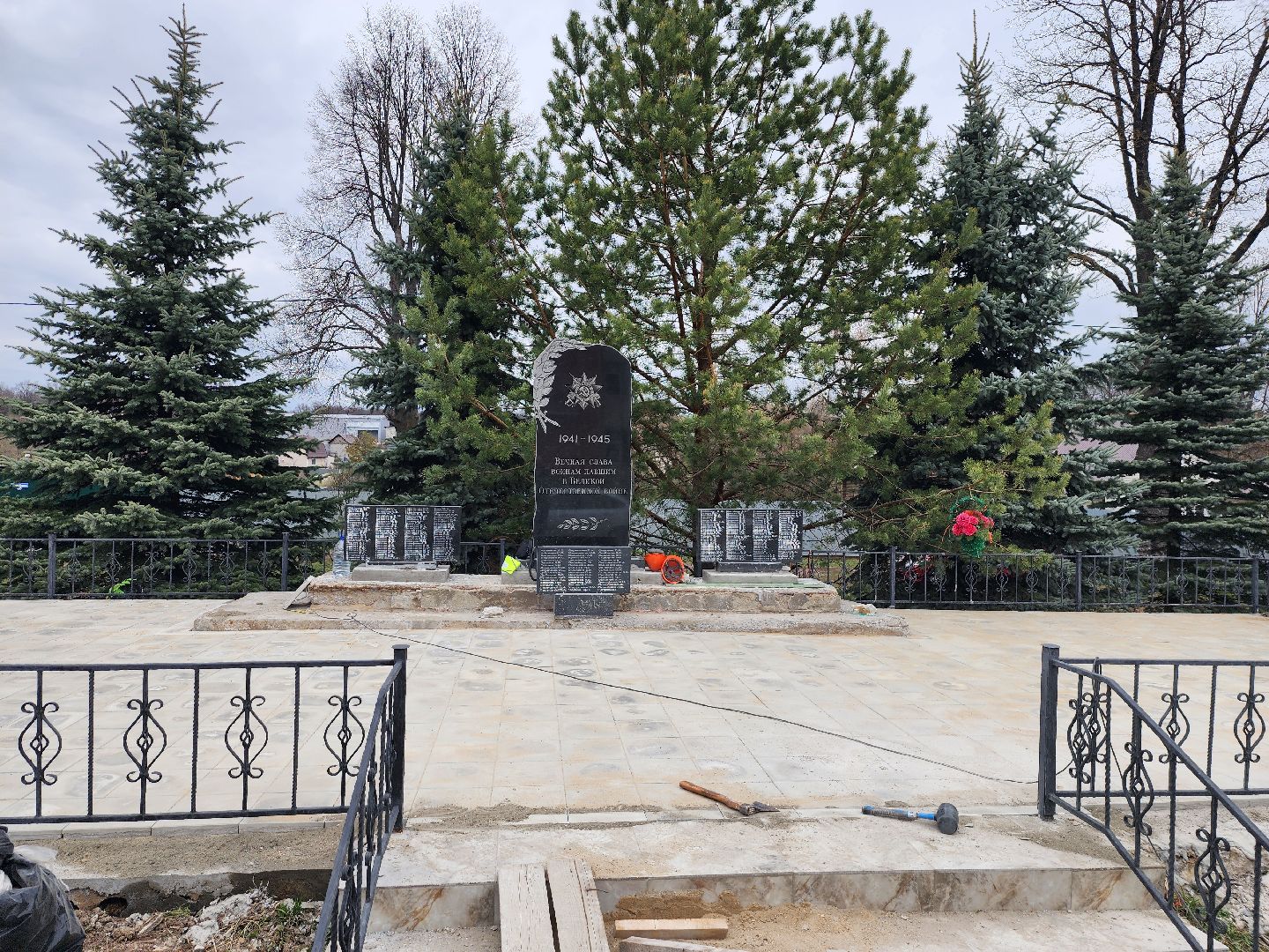 ремонт памятника вов, памятник вов в деревне васильевское, серпухов,