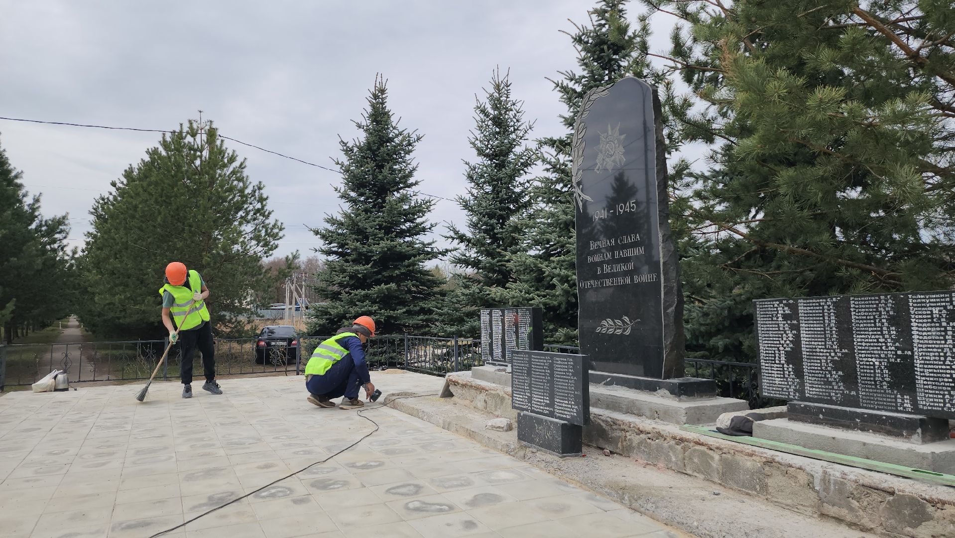 ремонт памятника вов, памятник вов в деревне васильевское, серпухов,