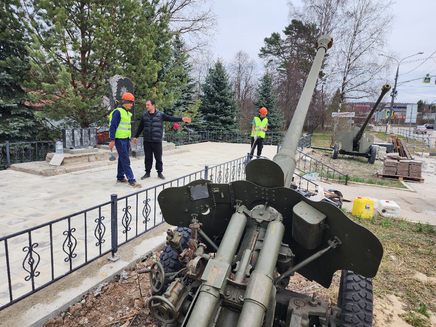 ремонт памятника вов, памятник вов в деревне васильевское, серпухов,