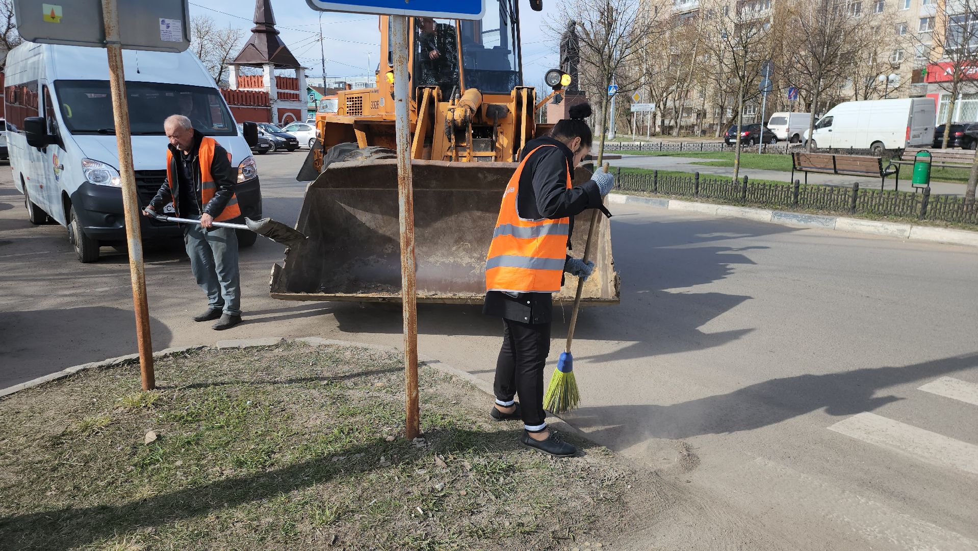 серпухов, подмосковье, уборка улиц,