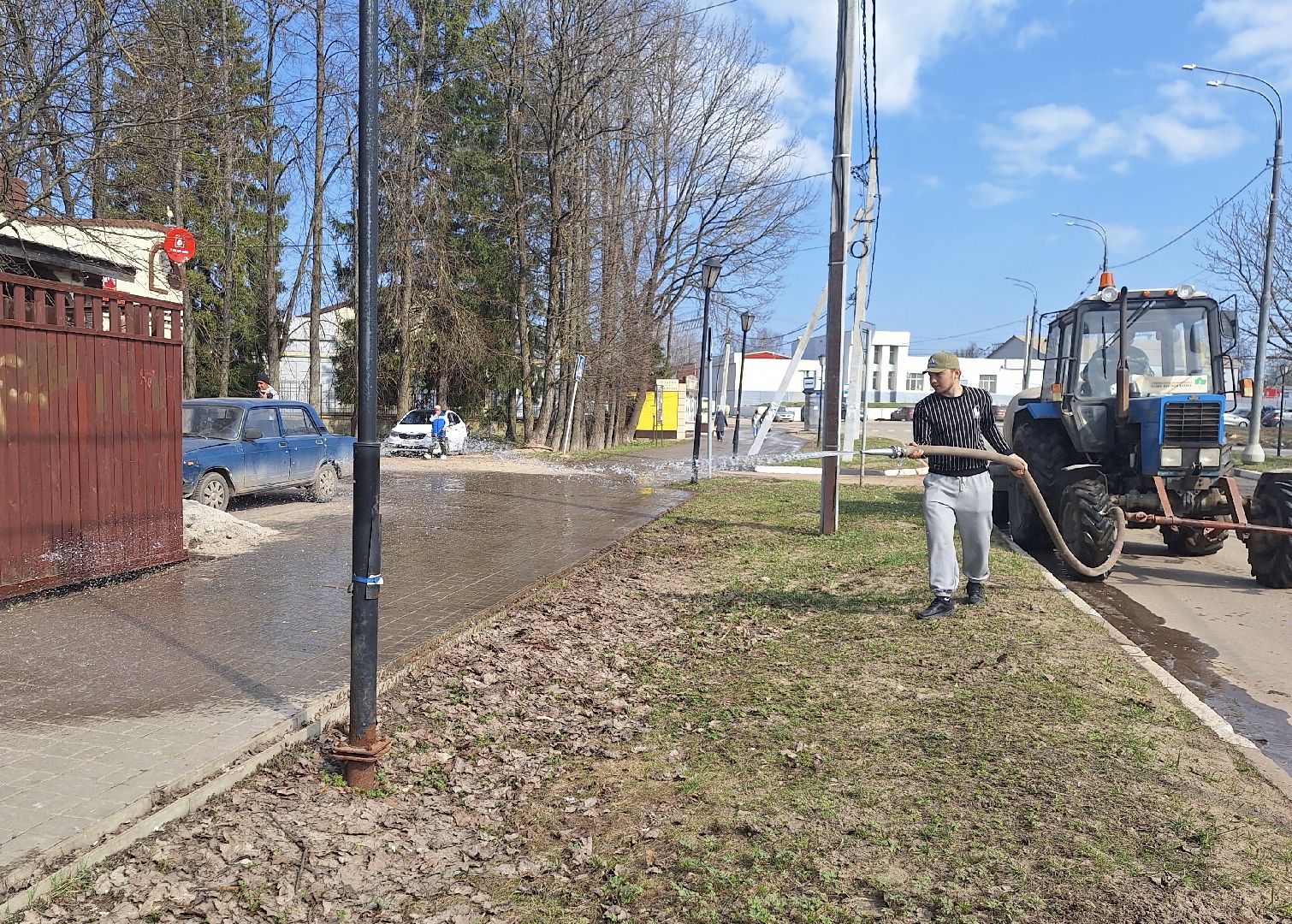благоуйстройство, сергиево-посадский городской округ, хотьково, станция, уборка территорий,