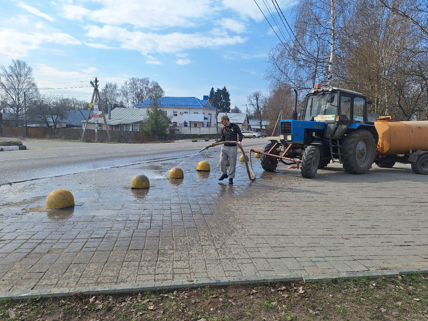 благоуйстройство, сергиево-посадский городской округ, хотьково, станция, уборка территорий,