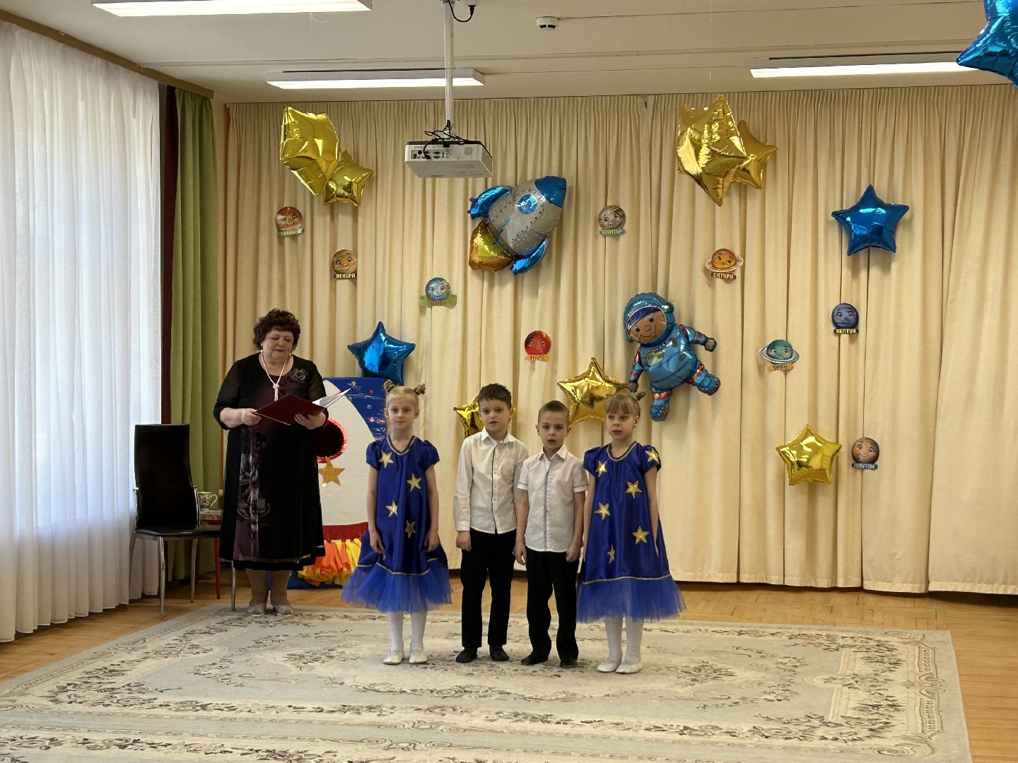 Детский сад, космонавт, благоустройство, акция, космос