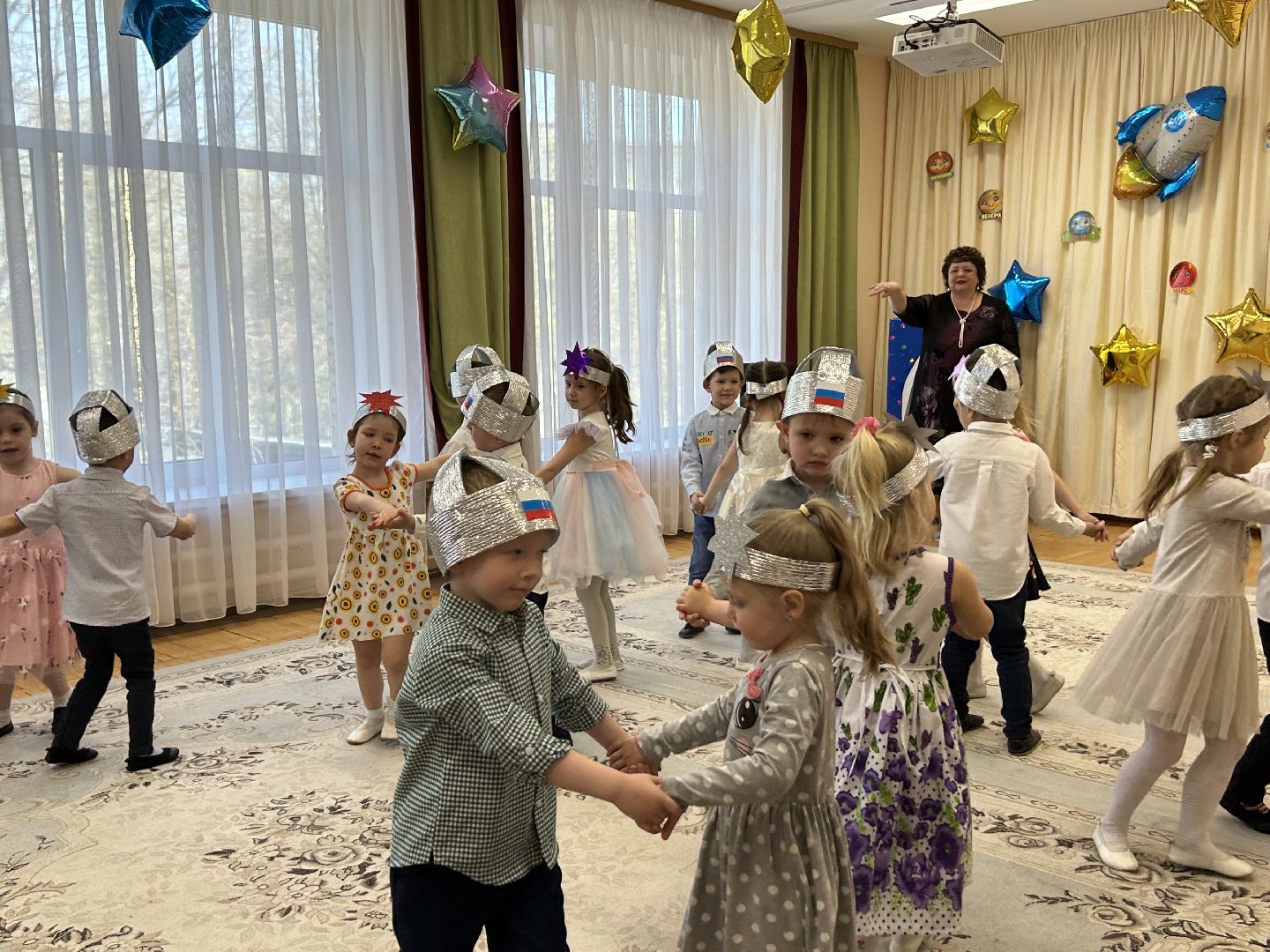 Детский сад, космонавт, благоустройство, акция, космос