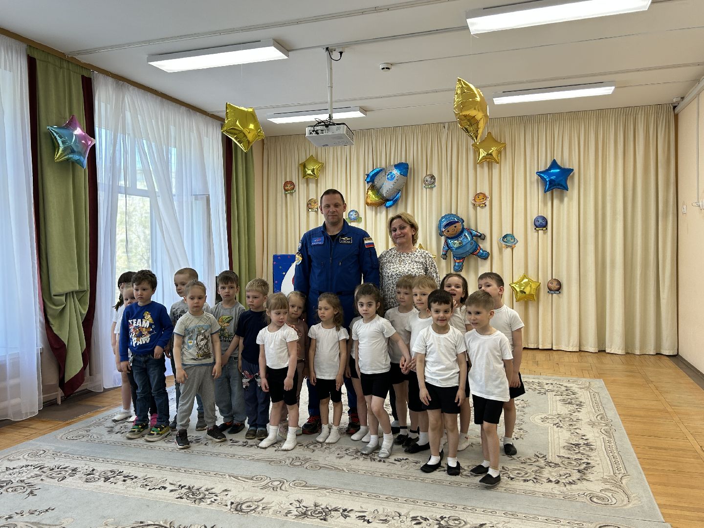 Детский сад, космонавт, благоустройство, акция, космос