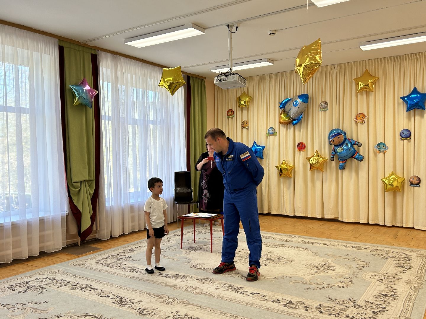 Детский сад, космонавт, благоустройство, акция, космос