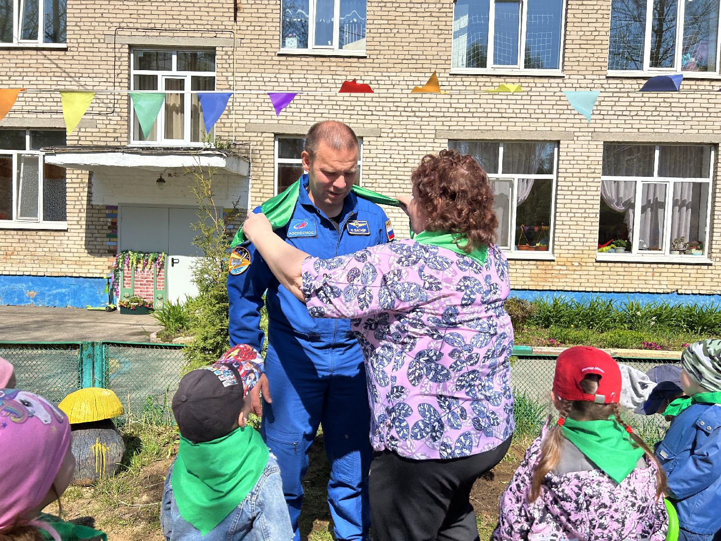 Детский сад, космонавт, благоустройство, акция, космос