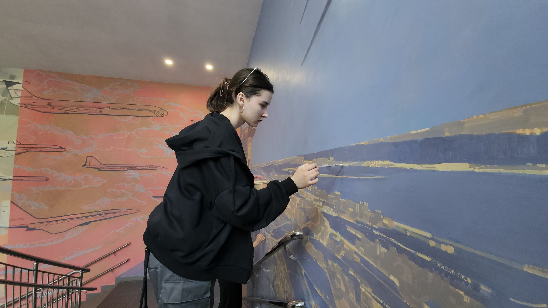 Монументальная живопись , роспись стен, Лобня, Авиатика,