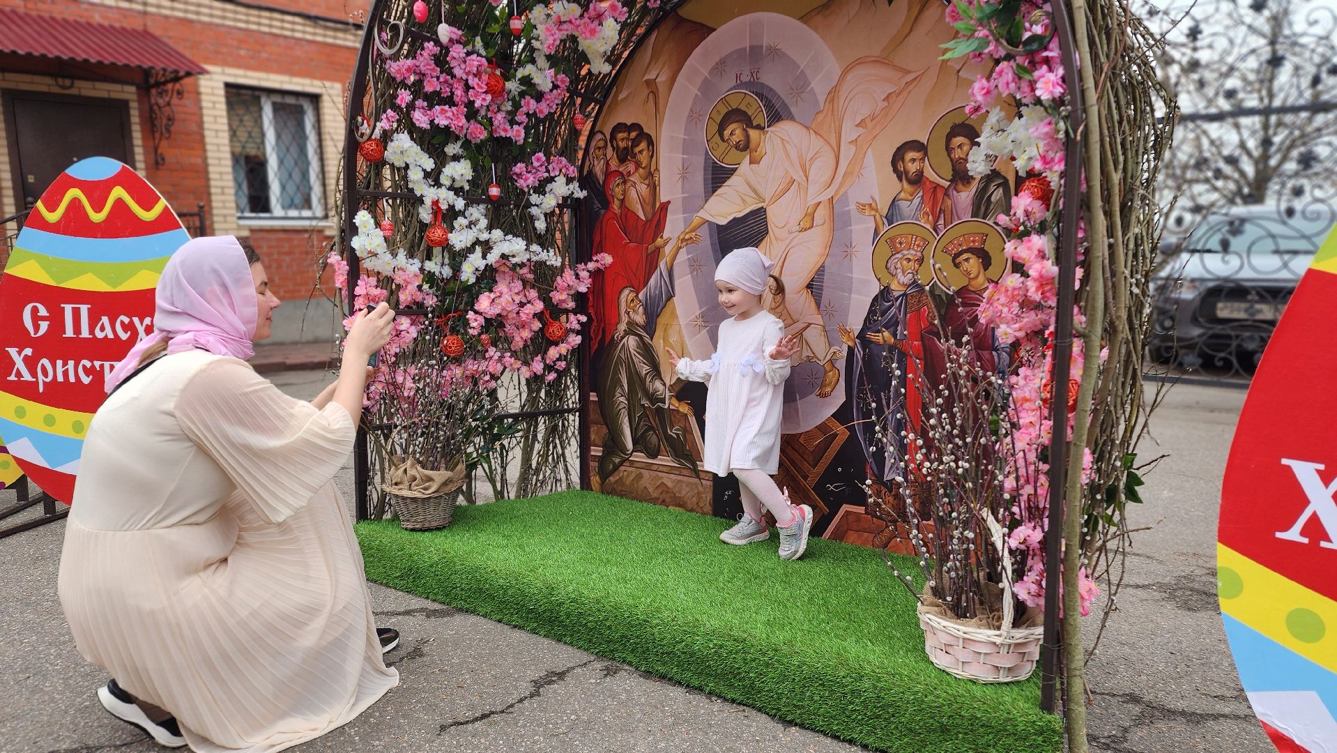 домодедово, пасха, кулич, освящение куличей, святая вода, церковь, собор, храм,