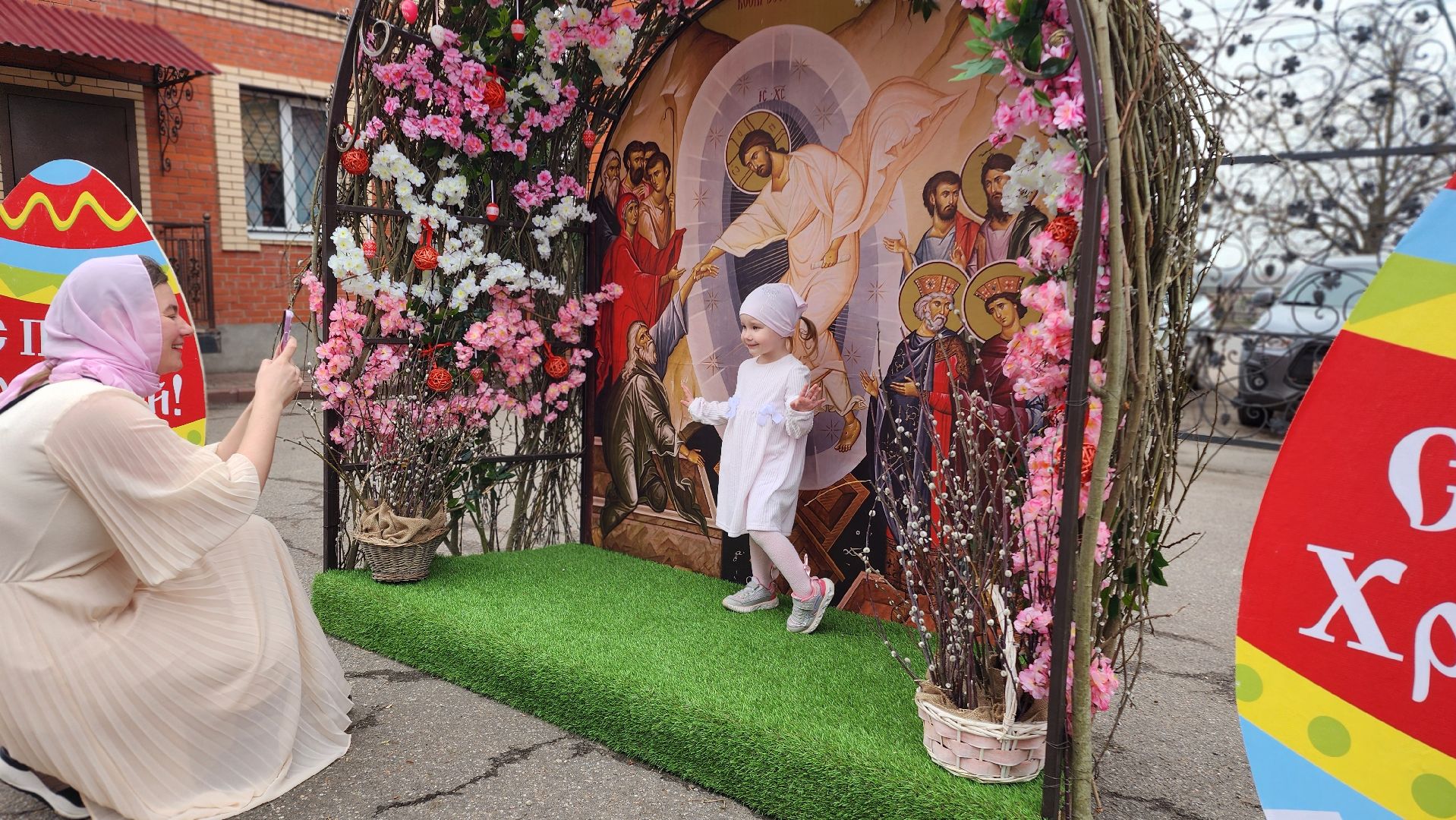 домодедово, пасха, кулич, освящение куличей, святая вода, церковь, собор, храм,