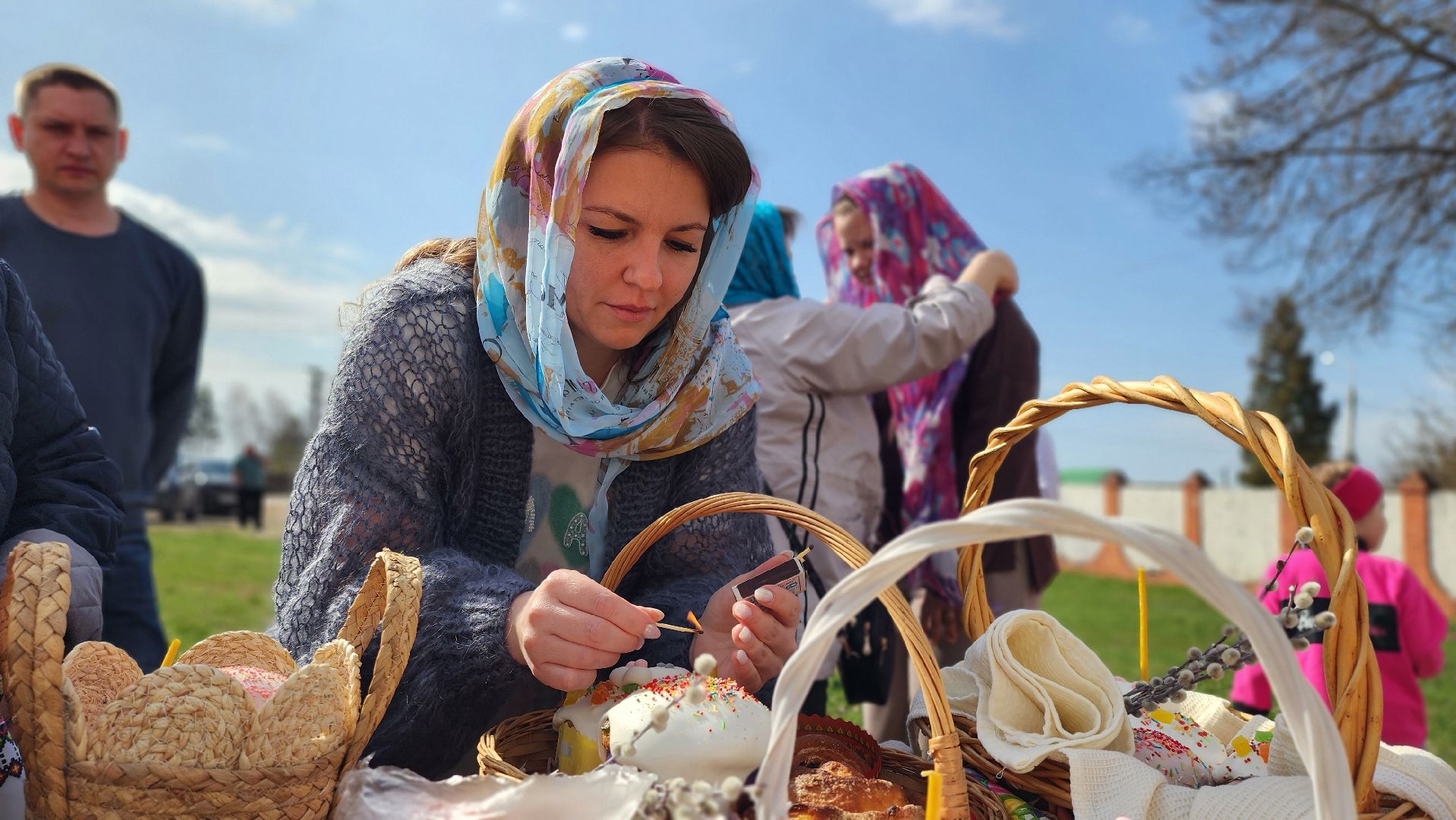 Пасха, Руза, брыньково, Православие, освящение куличей,