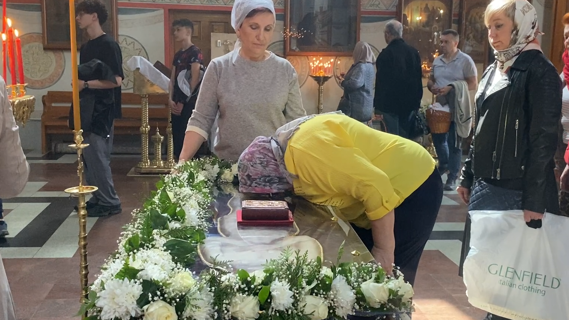 храм РВСН, храм во власихе, пасхальное богослужение, плащаница Иисуса Христа,