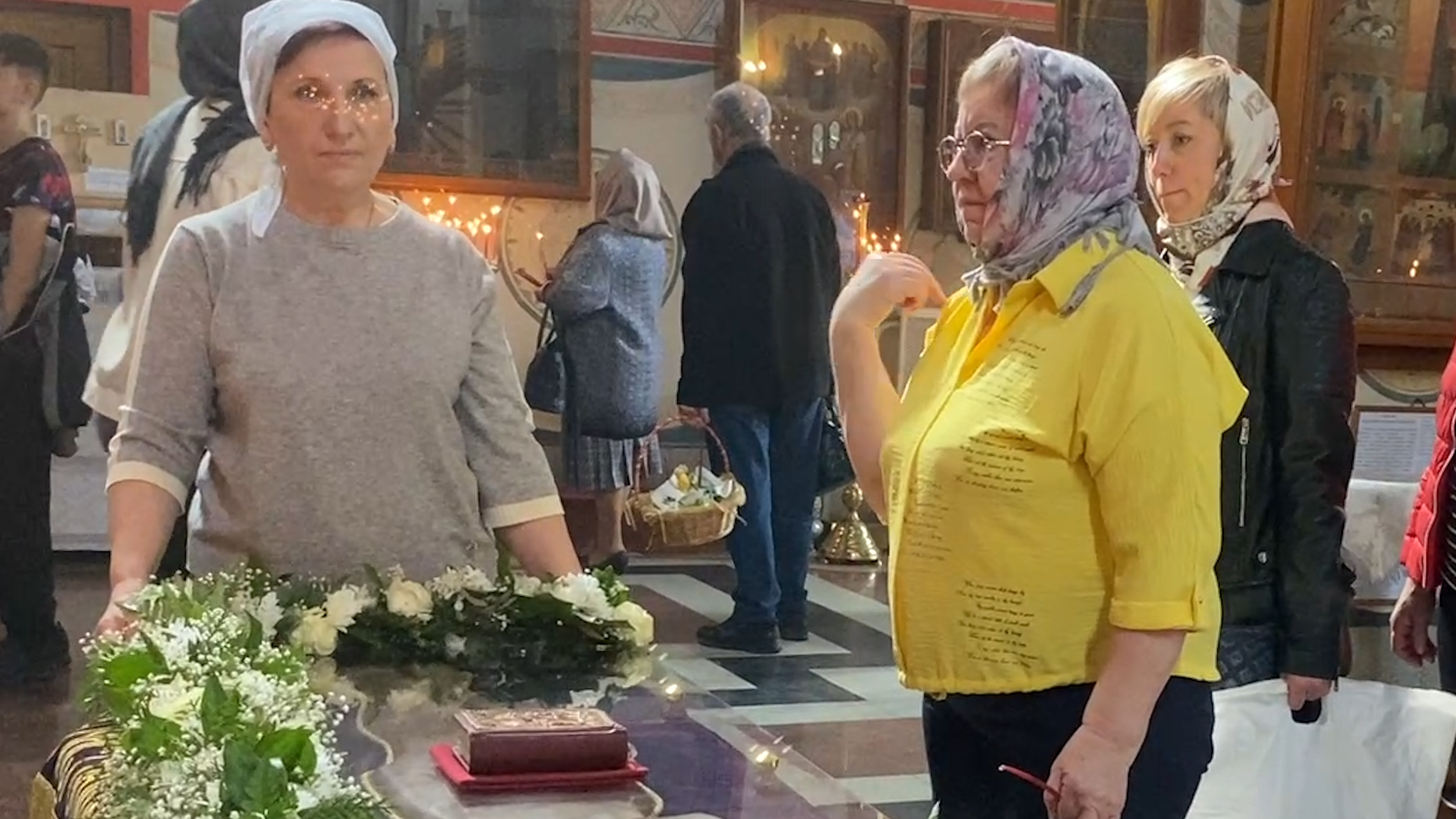 храм РВСН, храм во власихе, пасхальное богослужение, плащаница Иисуса Христа,