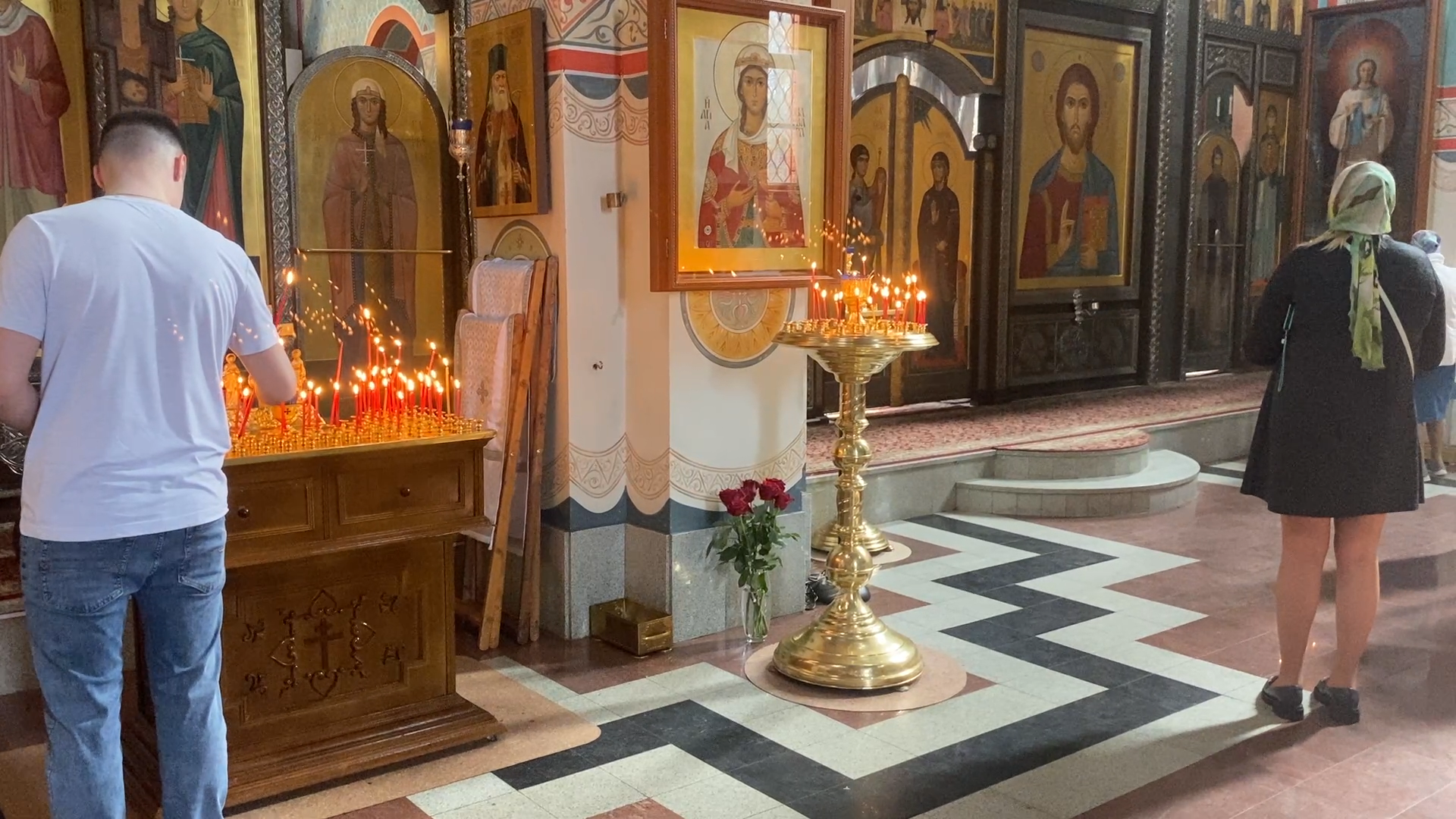 храм РВСН, храм во власихе, пасхальное богослужение, плащаница Иисуса Христа,