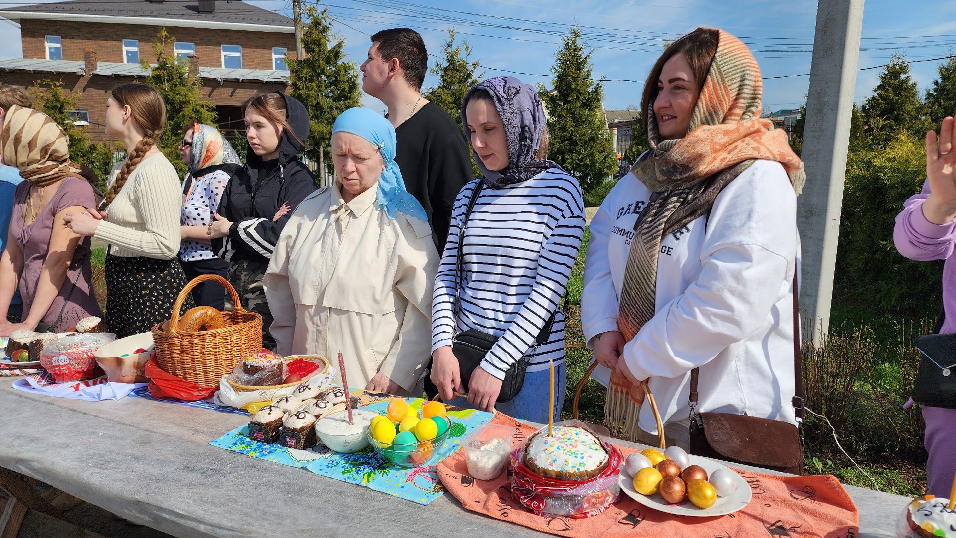 кашира, пасха , храм, праздник, великая суббота, освящение куличей,