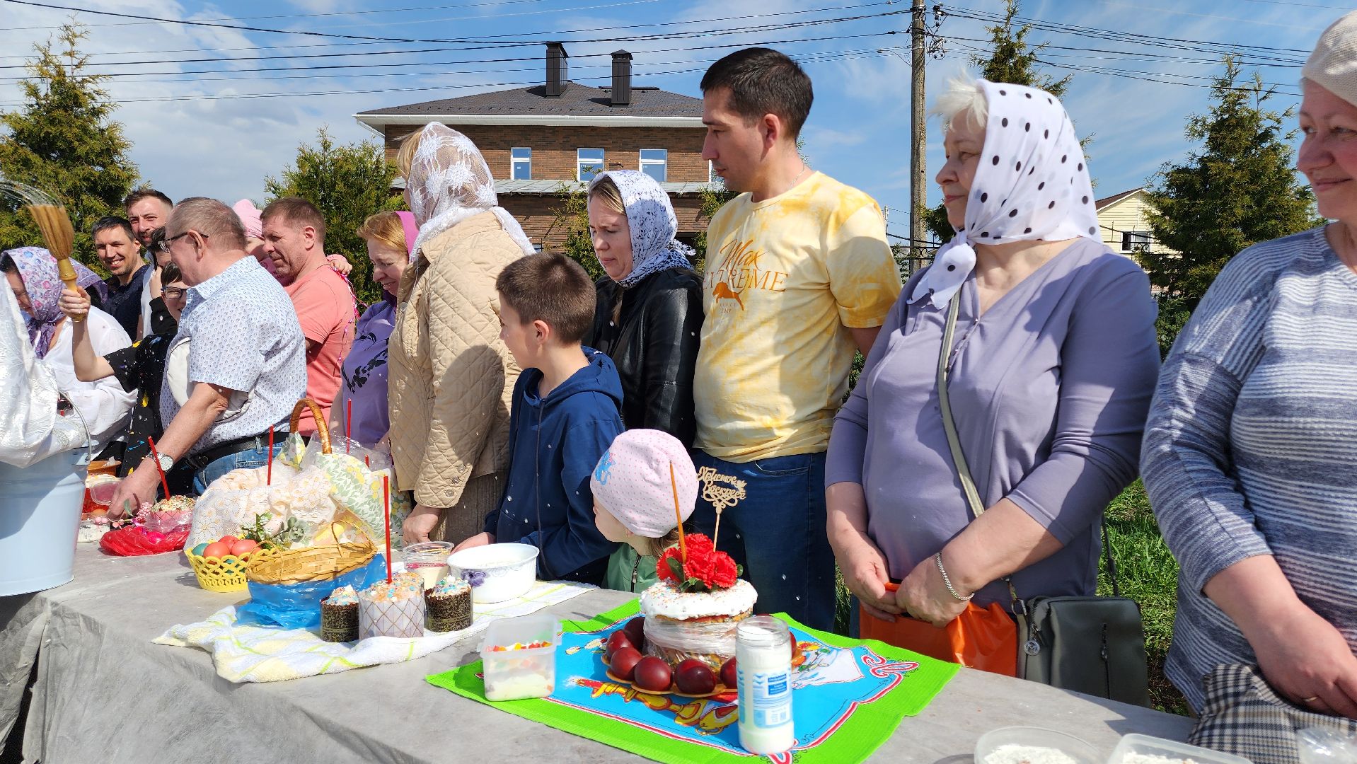 кашира, пасха , храм, праздник, великая суббота, освящение куличей,