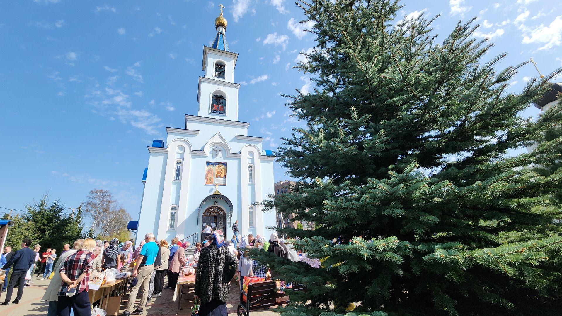 пушкино, храм, пасха, освящение куличей, христианский праздник, христос воскрес,