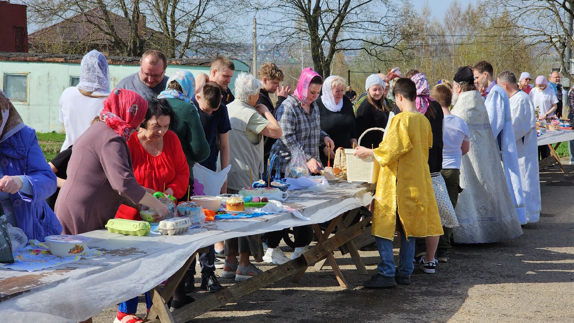 кашира, пасха, храм, освящение куличей, праздник, божественная литургия,