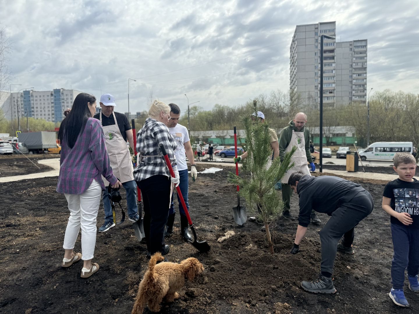 высадка деревьев, ленинский городской округ, субботник,