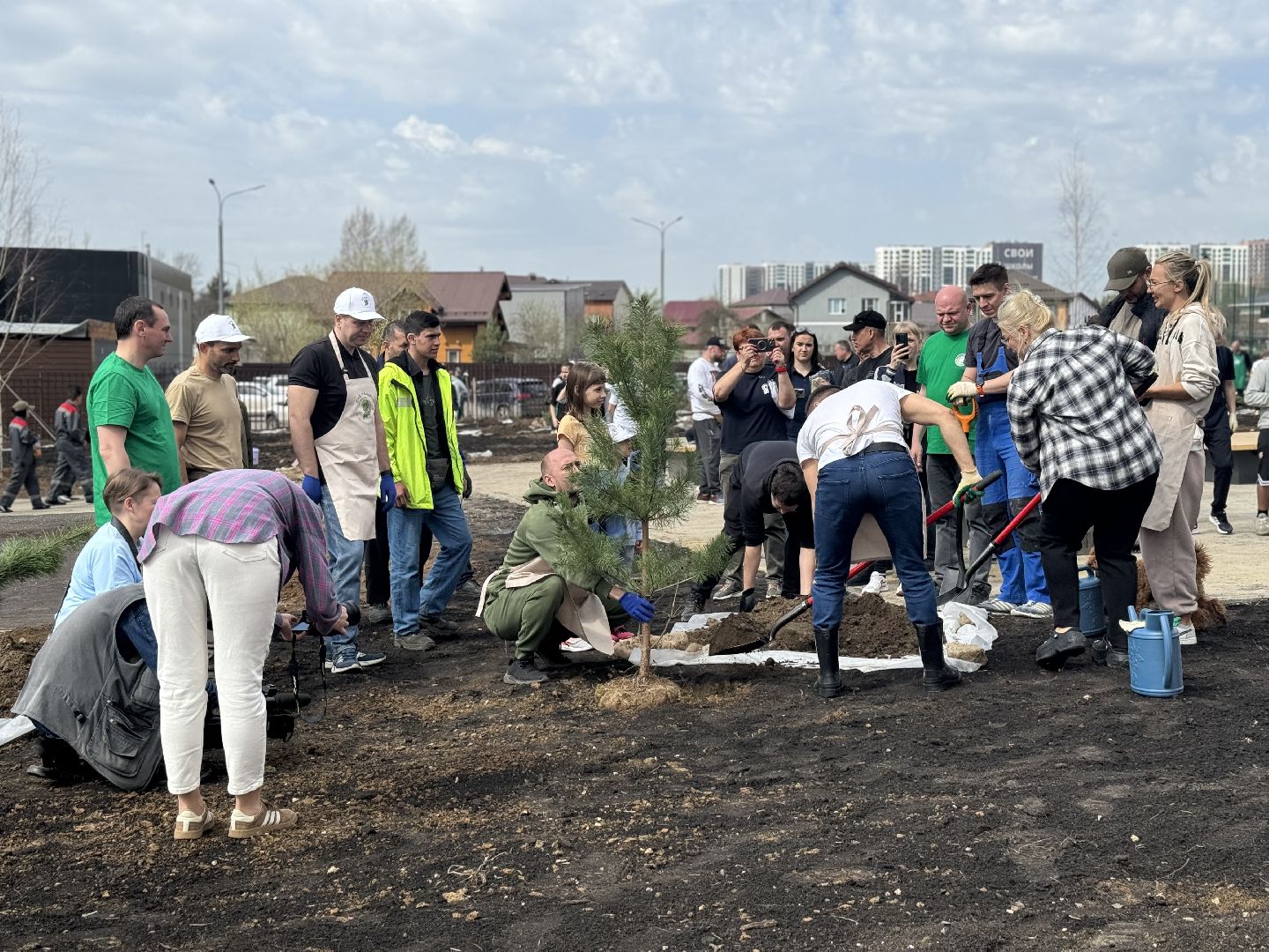 высадка деревьев, ленинский городской округ, субботник,