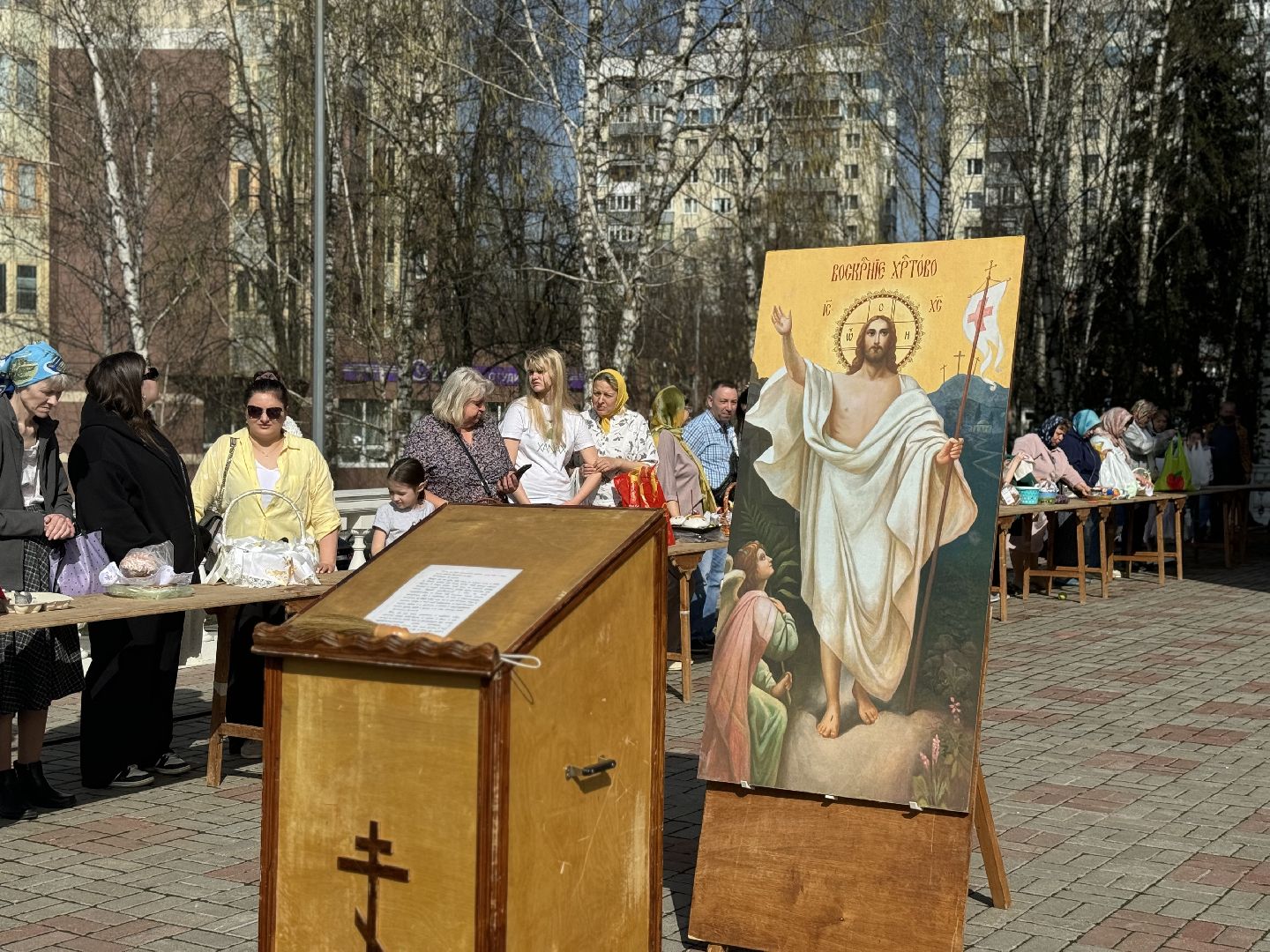 пасха, храм георгия победоносца, освещение куличей,