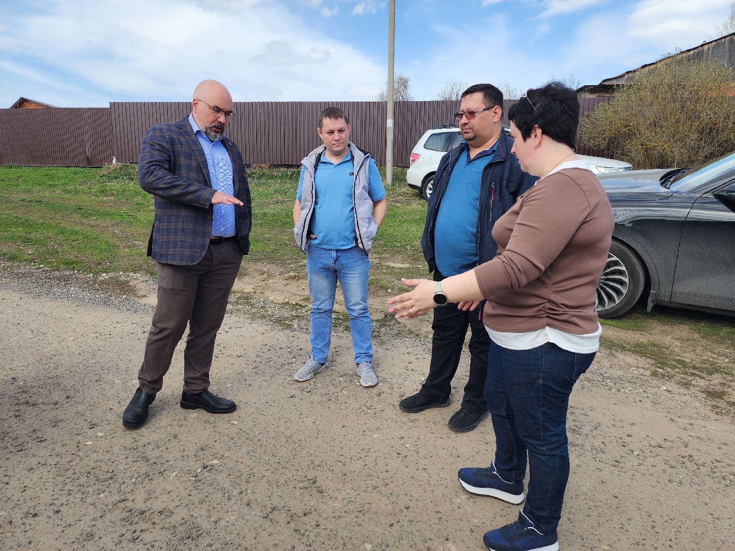 серпухов, деревня дашковка, строительство дороги в деревне, встреча с жителями,