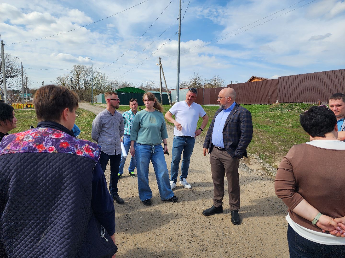 серпухов, деревня дашковка, строительство дороги в деревне, встреча с жителями,