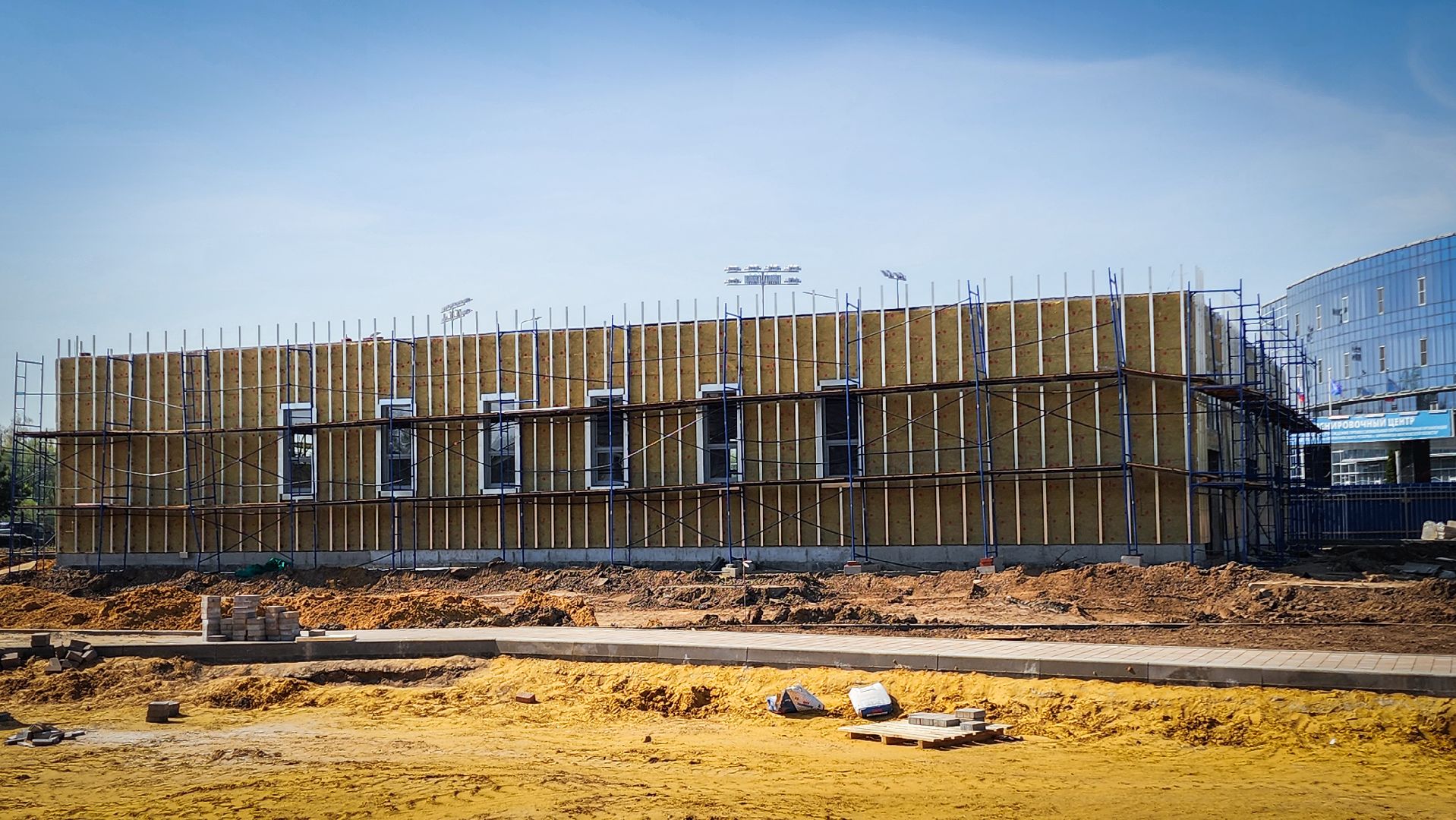строительство в Бронницах , физкультурно-оздоровительный комплекс, эллинг, благоустройство ,